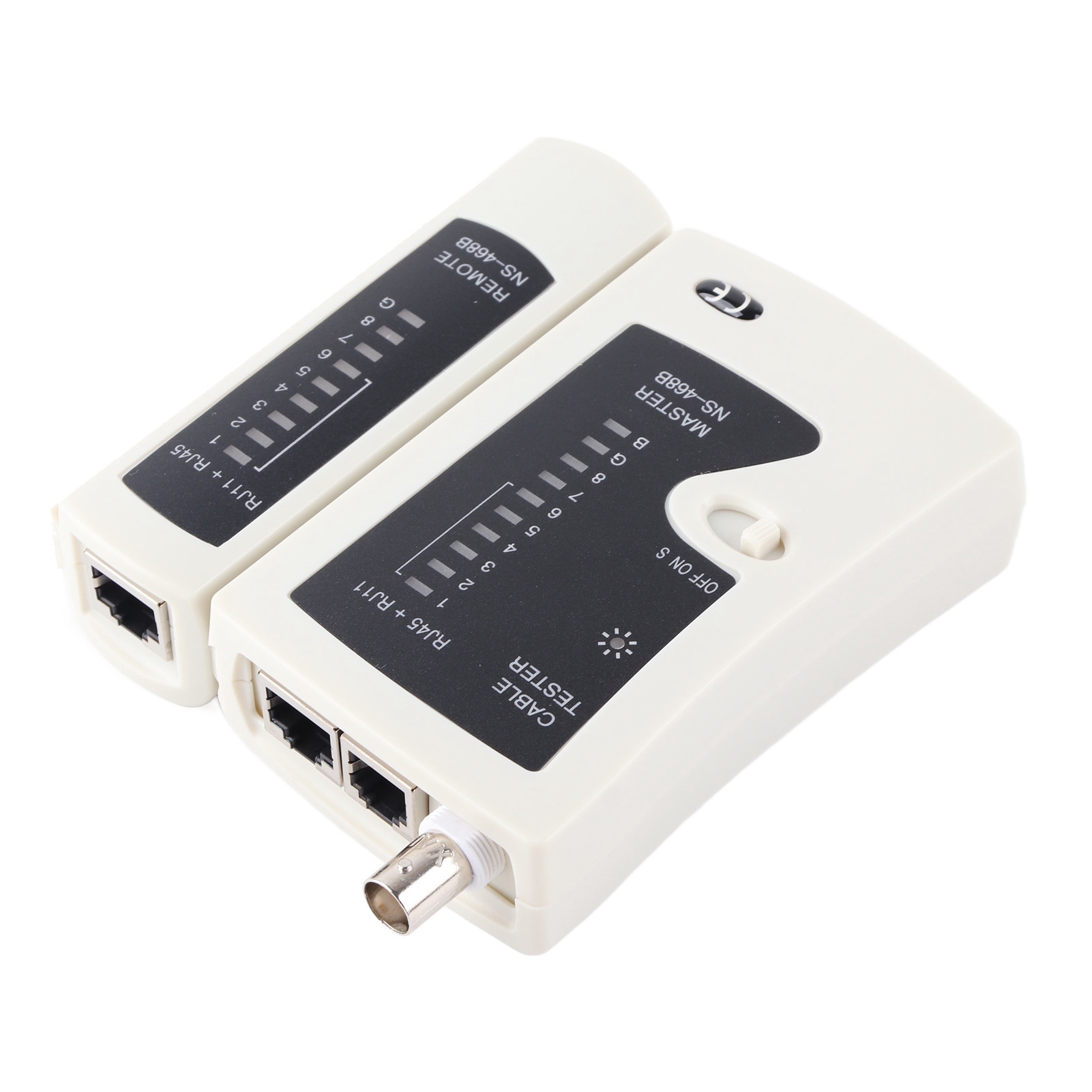 Ns-468b Bnc-netzwerkkabeltester, Universeller Rj45/rj11-prüfer Mit Aufbewahrungstasche, 9-v-gleichstromnetzteil