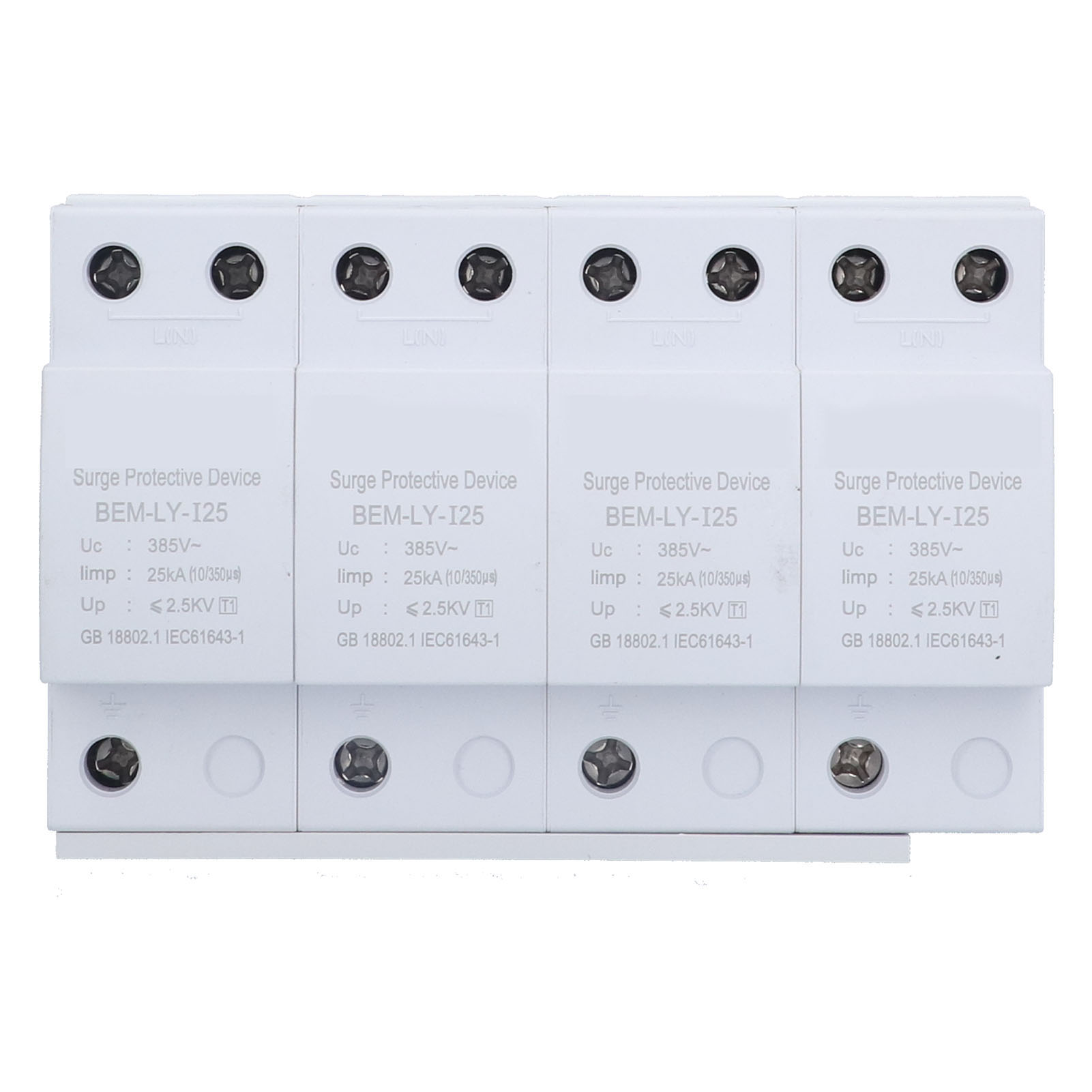 Bemlyi25 Modularer Überspannungsableiter, Überspannungs- Und Blitzschutz, 220v/385v, Din-schienen-montagegerät, Verhindert Blitzeinschläge, Kompakte Bauweise.