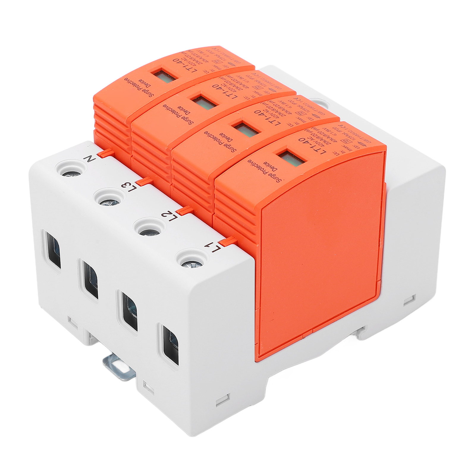 Ac 20-40ka 420v Überspannungsableiter, 4p Überspannungsschutz, 36mm Din-schiene, Schnelle Installation, Modulares Überspannungsableitergerät.