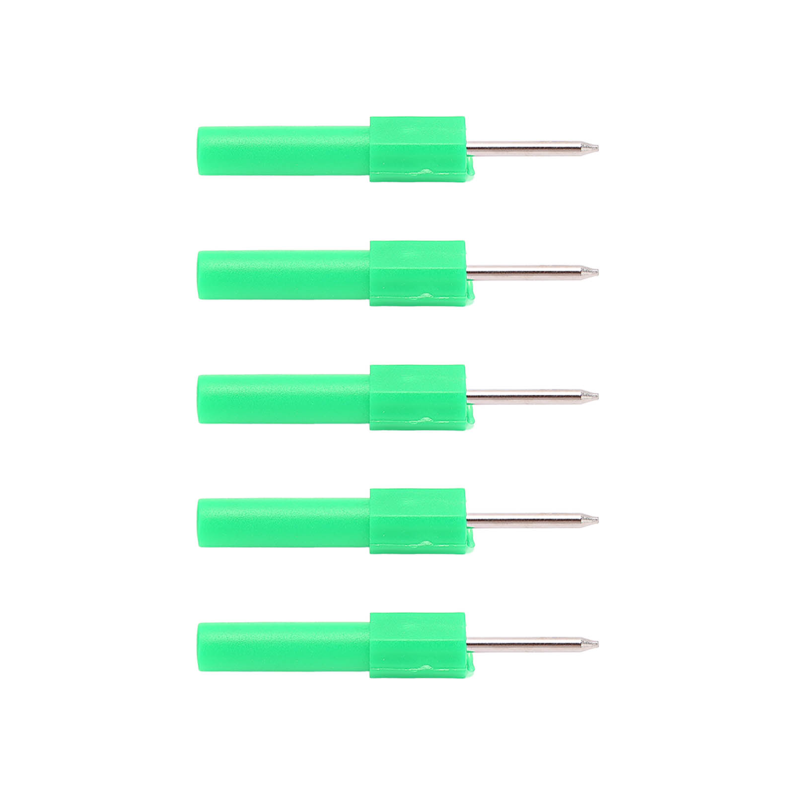 5-teiliges Set Mit Hintergrundbeleuchteter Prüfspitze, Isolierter Bohrerspitze Für Multimeter, 4-mm-bananenstecker, Elektrischer Diagnosenadel, Grün.
