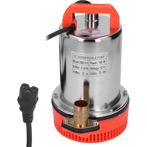 12-v-gleichstrom-tauchpumpe, 180 W, 3800 U/min, Hochleistungs-kupfermotor, 12 M Förderhöhe