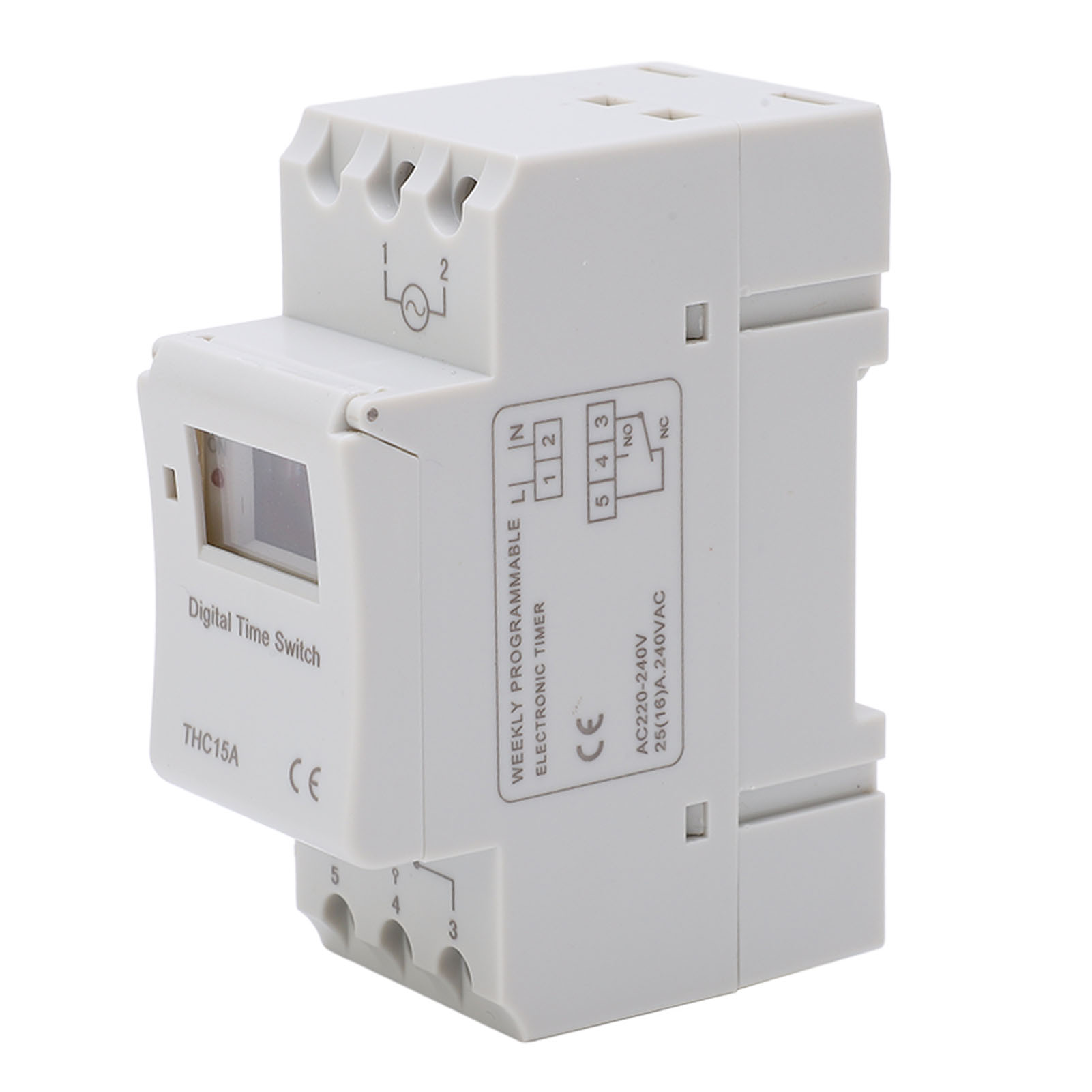 Programmierbarer Digitaler Wochentimer Mit Lcd-anzeige, Din-schienen-zeitrelais Ac220-240v 16a Thc15a, Zeitschalter Für Schalttafeln.