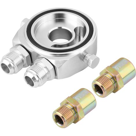 M20 X 1,5 Aluminium-ölfilter-sandwichadapterplatte, 1/8 Npt Ölkühler-kit, Silber