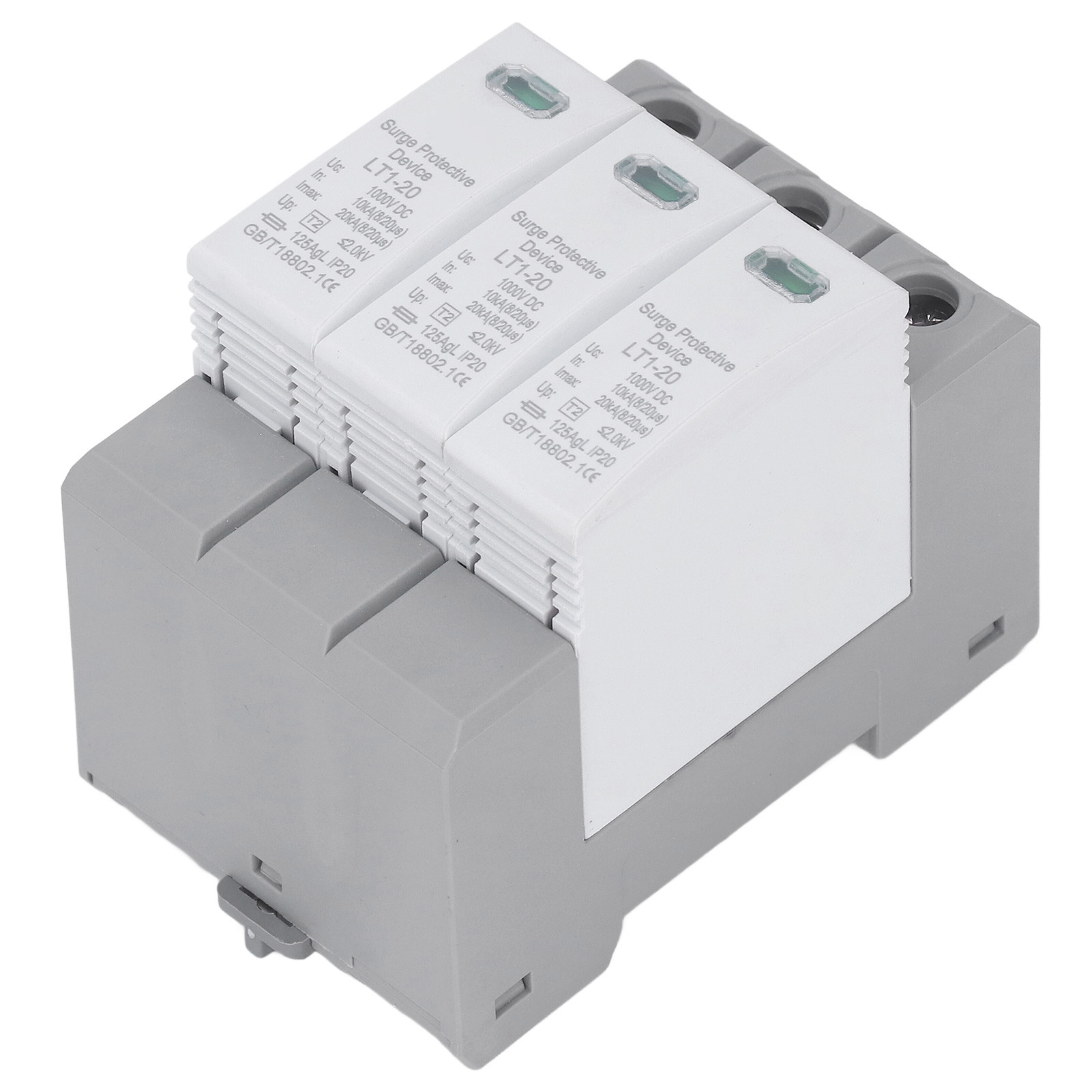 Dc 1000v Ip20 Überspannungsableiter, Schutz Gegen Blitzschlag Und Überspannungen, Flammhemmend, 3p Überspannungsableitergerät Für Elektrische Installationen.