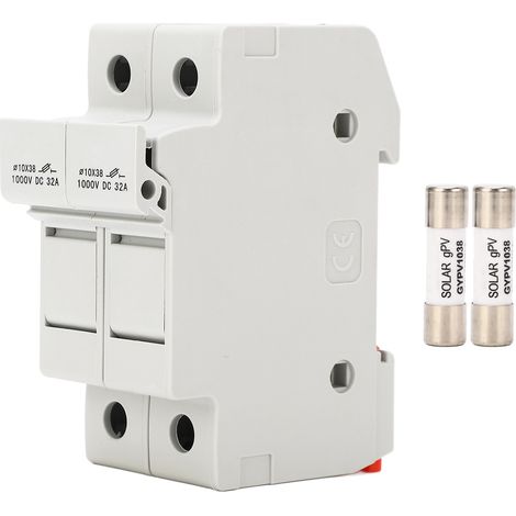2-poliger 32-a-1000-vdc-photovoltaik-sicherungshalter Mit 30-a-sicherungen (schnellunterbrechend)