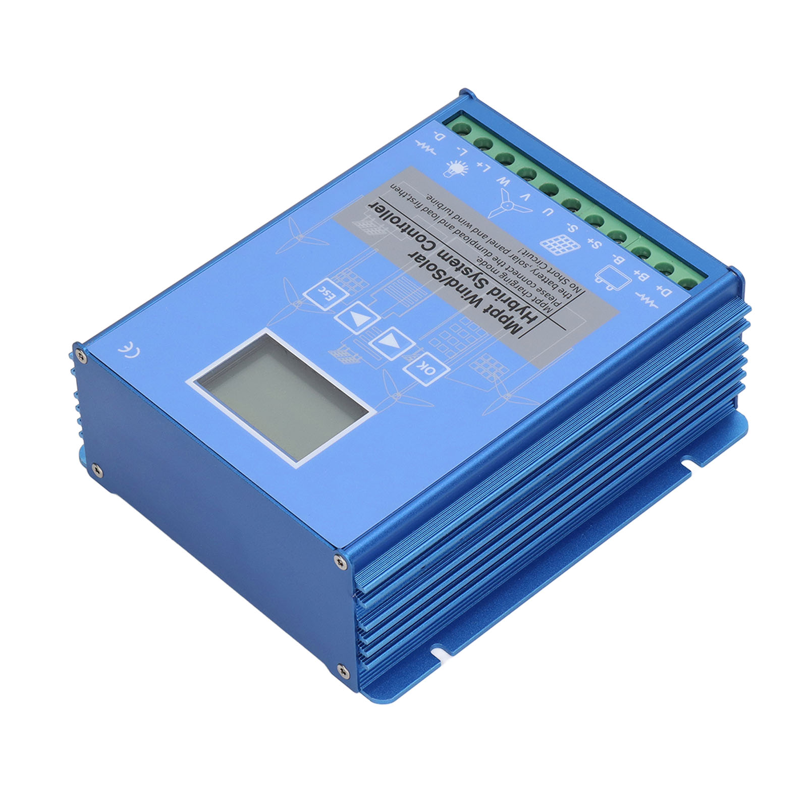 800-w-mppt-hybrid-wind-/solarregler, Lcd-bildschirm, 24-v-/48-v-batterie-windgenerator, Intelligentes Ladegerät Mit Zwei Eingängen