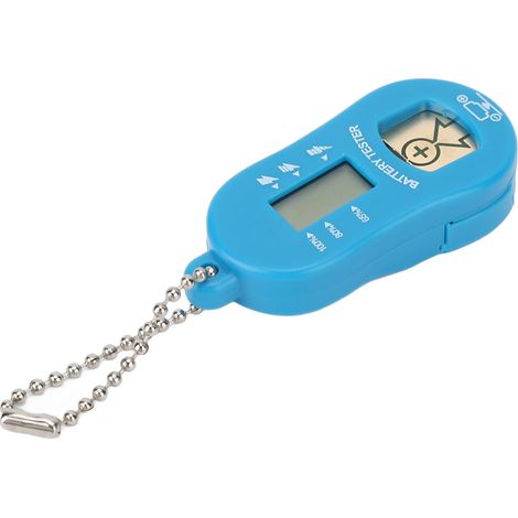 Tragbarer Knopfzellenbatterietester Mit Lcd-bildschirm Für Hörgeräte, Hellblau