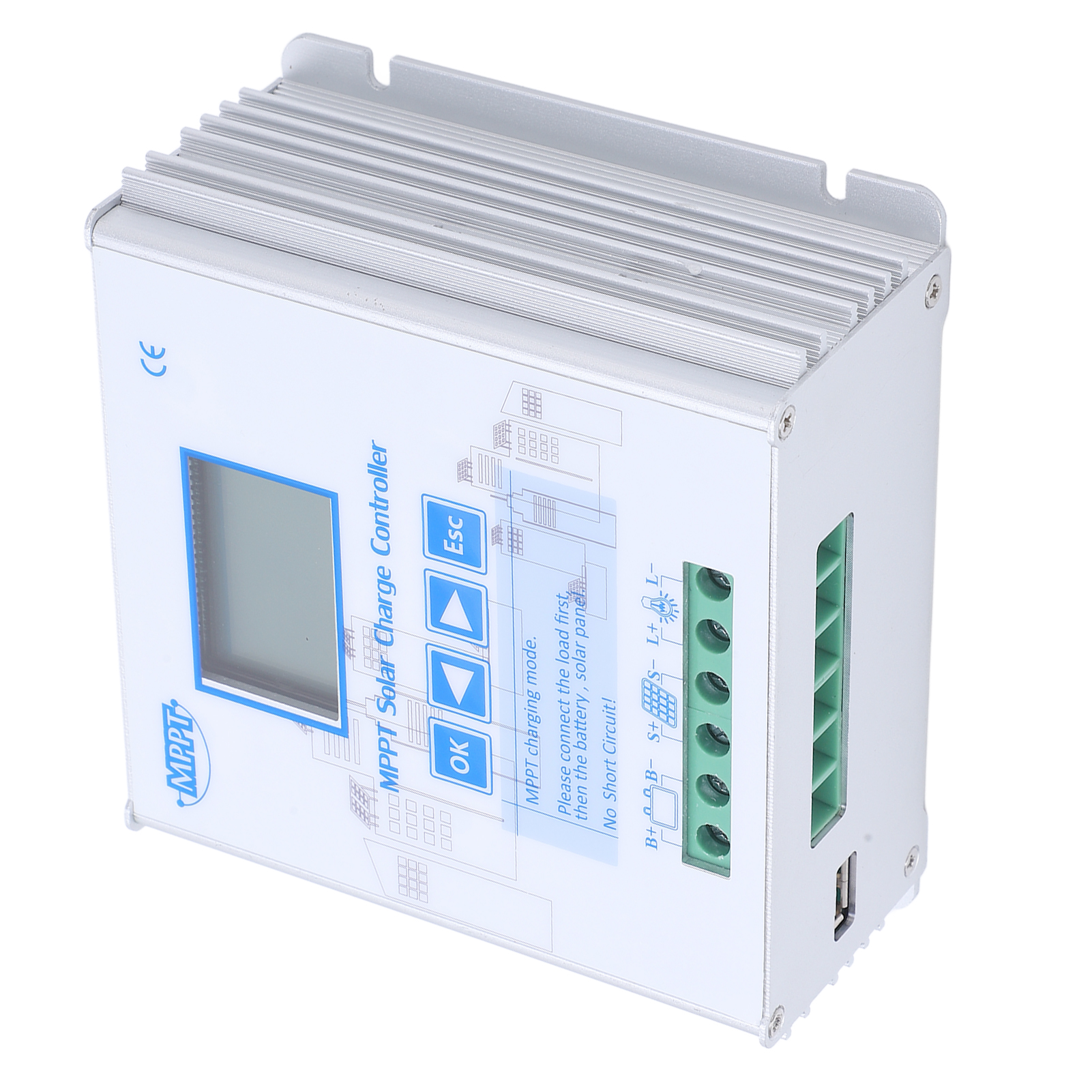 Mppt 20a 12v 24v Solarladeregler, Universeller Automatischer Pv-regler Für Solarmodule, Spannungsoptimierer, Wasserdichtes Gehäuse, Intelligentes Ladegerät.