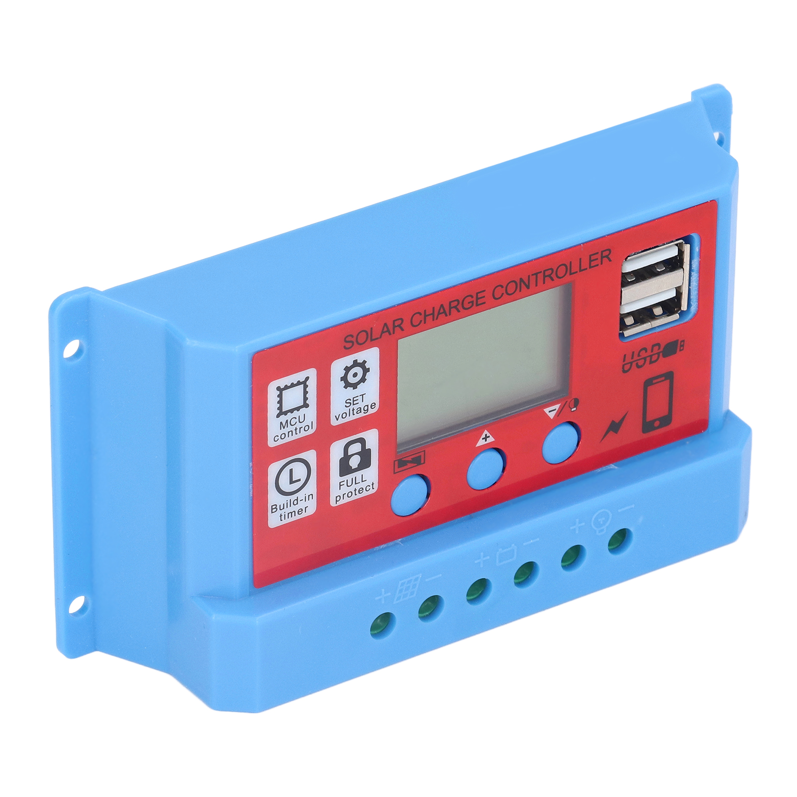 12v/24v 20a Solar-laderegler, 3-stufiger Pwm-regler Mit Lcd-anzeige, Intelligentes Photovoltaik-ladegerät