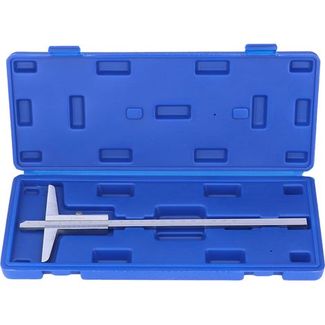 Tiefenmesser Aus Hochkohlenstoffhaltigem Stahl Für Die Metallbearbeitung, Genauigkeit 0,02 Mm, Messbereich 0–200 Mm