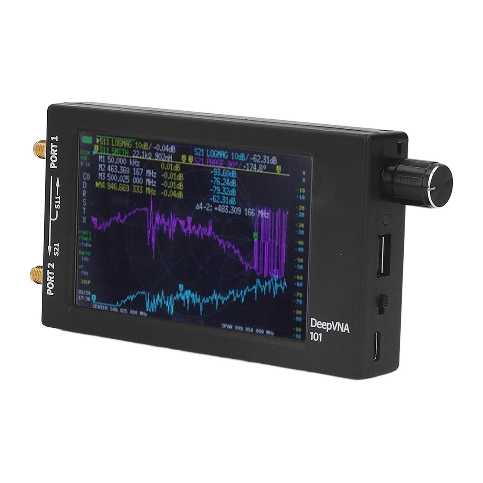 Vektornetzwerkanalysator (10 Khz–1,5 Ghz), 4,3-zoll-bildschirm, Hf-, Vhf- Und Uhf-antennenprüfung, Professionelles Messgerät