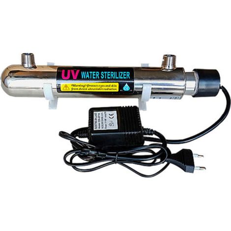 12-w-uv-abwassersterilisator Aus Edelstahl, Aquarienreiniger, Trinkwasseraufbereitung Direkt, Europäischer Standard 220 V, Ultraviolett-desinfektionsgerät Für Aquarien