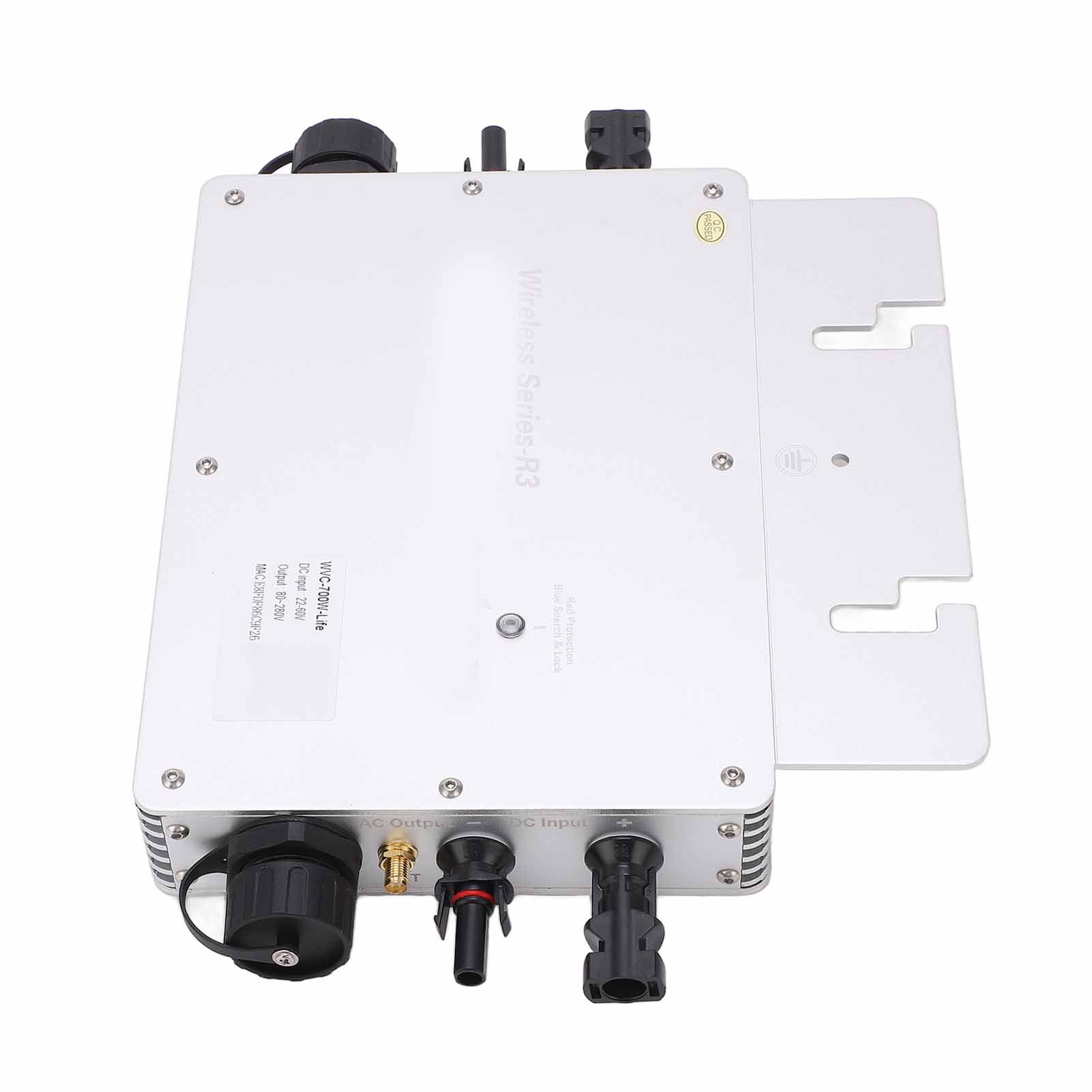700w Wifi-mikrowechselrichter, Automatische 230v-spannung, Ip65, Solarerkennung, Fernbedienung, Netzwechselrichter, Wasserdicht, Kompatibel Mit Solarmodulen.
