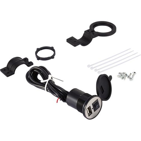 Wasserdichte 12v Usb-buchse Für Motorrad, Handy-ladegerät, Motorradbatterie-stromanschluss.