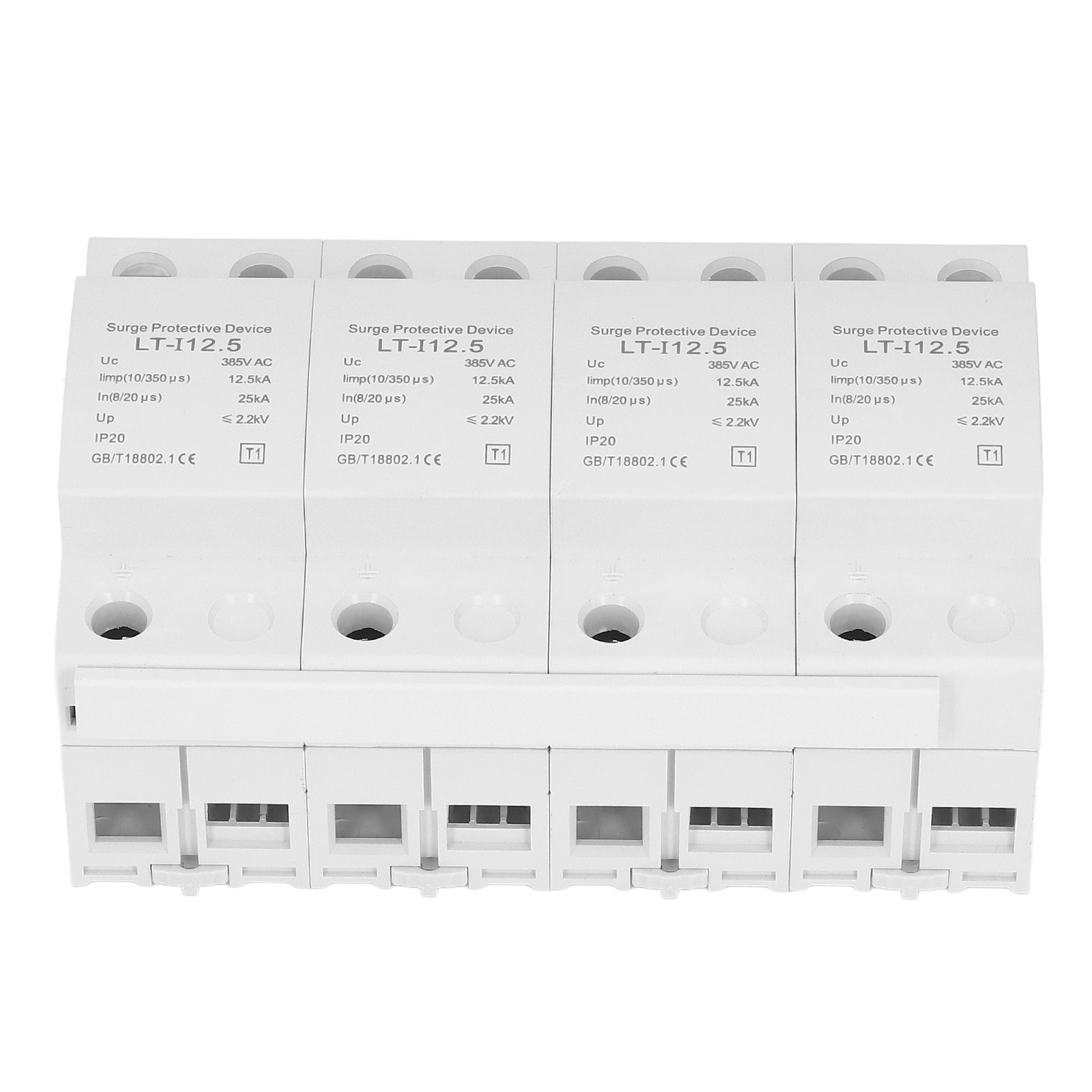 4-poliger 12,5–25 Ka Ac385v Überspannungsschutzschalter Der Klasse T1 Für Elektrische Geräte