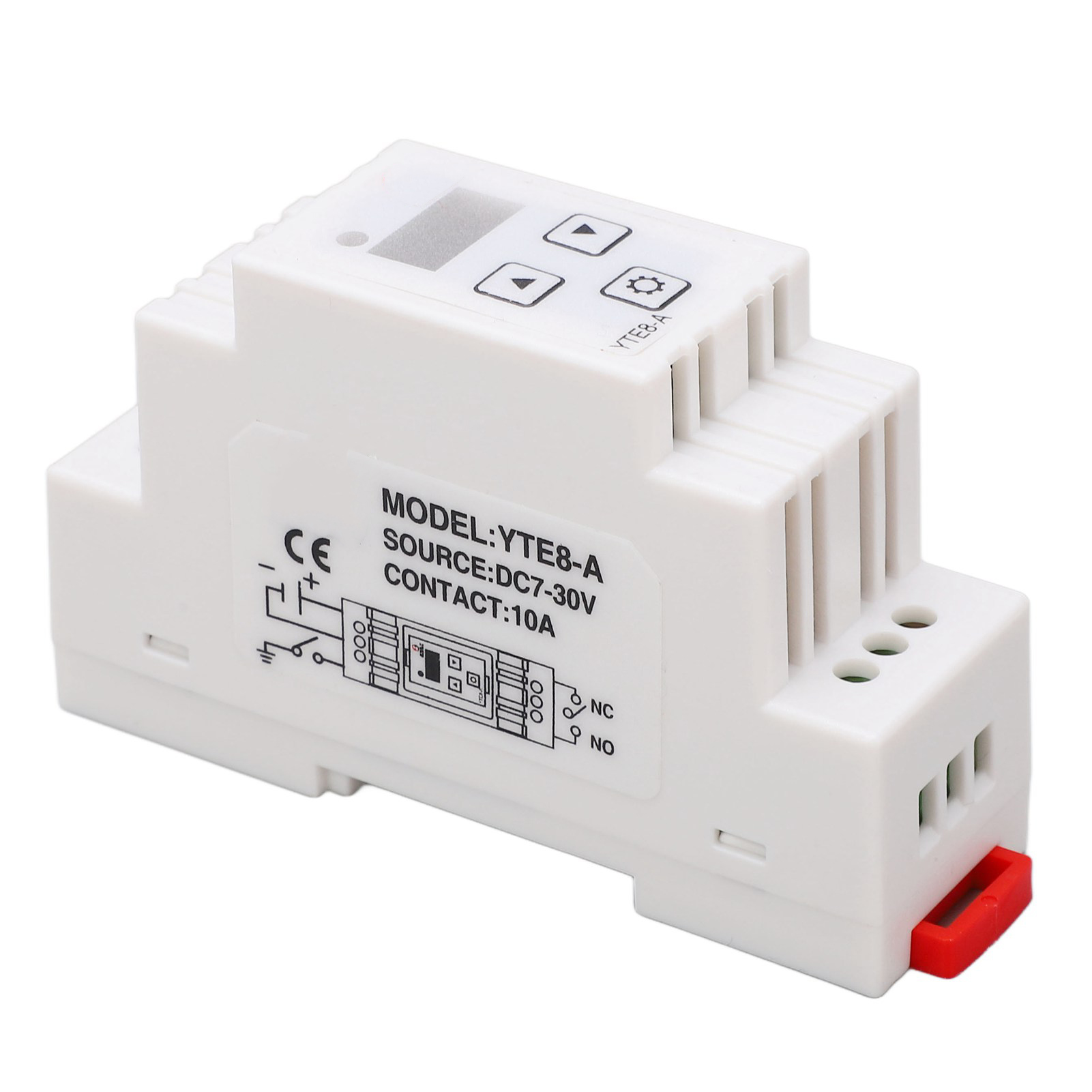 Hochpräzises Zeitverzögerungsrelais Mit Einzelfunktion: Verzögerung/aus, 35-mm-schienenmontage, Dc 7–30 V, Stoppverzögerungstimer