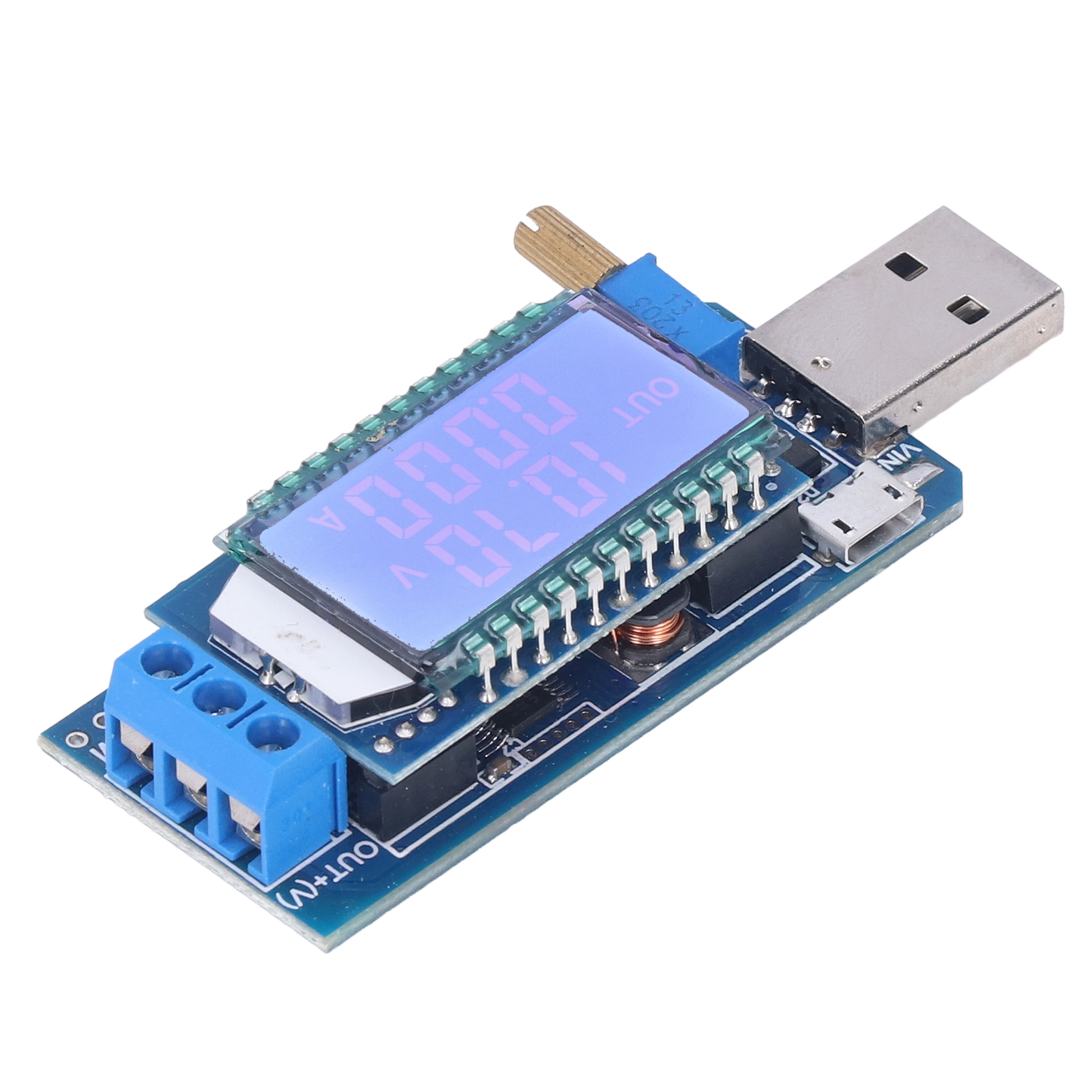 Dc/dc-netzteilmodul (5–24 V) Mit Aufwärts-/abwärtswandler, Usb-regler Und Display, Spannungswandler (3,3 V Auf 9 V Auf 12 V), Desktop-gerät