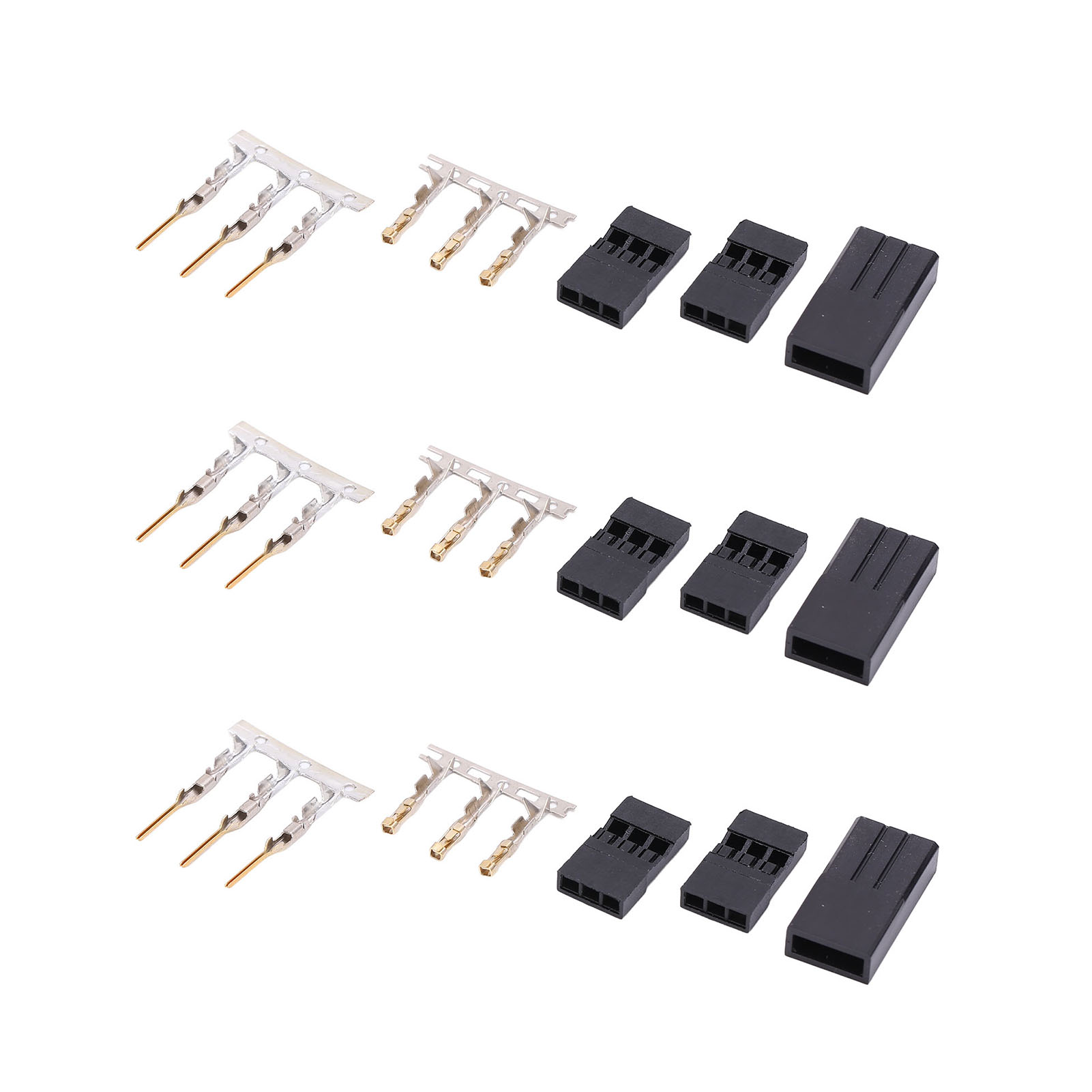 Set Mit 50 Männlichen Und Weiblichen Servo-steckverbindern Mit Crimp-pins, Jr-kompatibles Anschlussklemmen-set, Für Modellbau Und Elektronik-bastelarbeiten.
