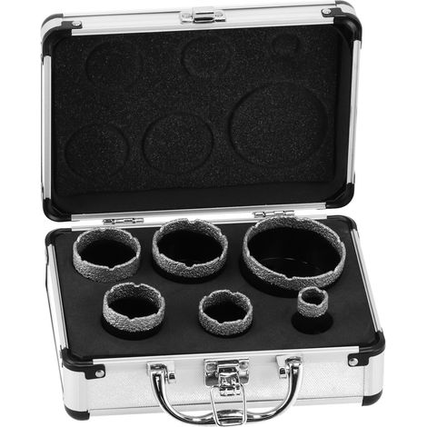 Set Mit 6 Diamant-lochsägen 20-68 Mm M14, Hohlkammerbohrer Für Fliesen, Handwerkzeug Mit Koffer.