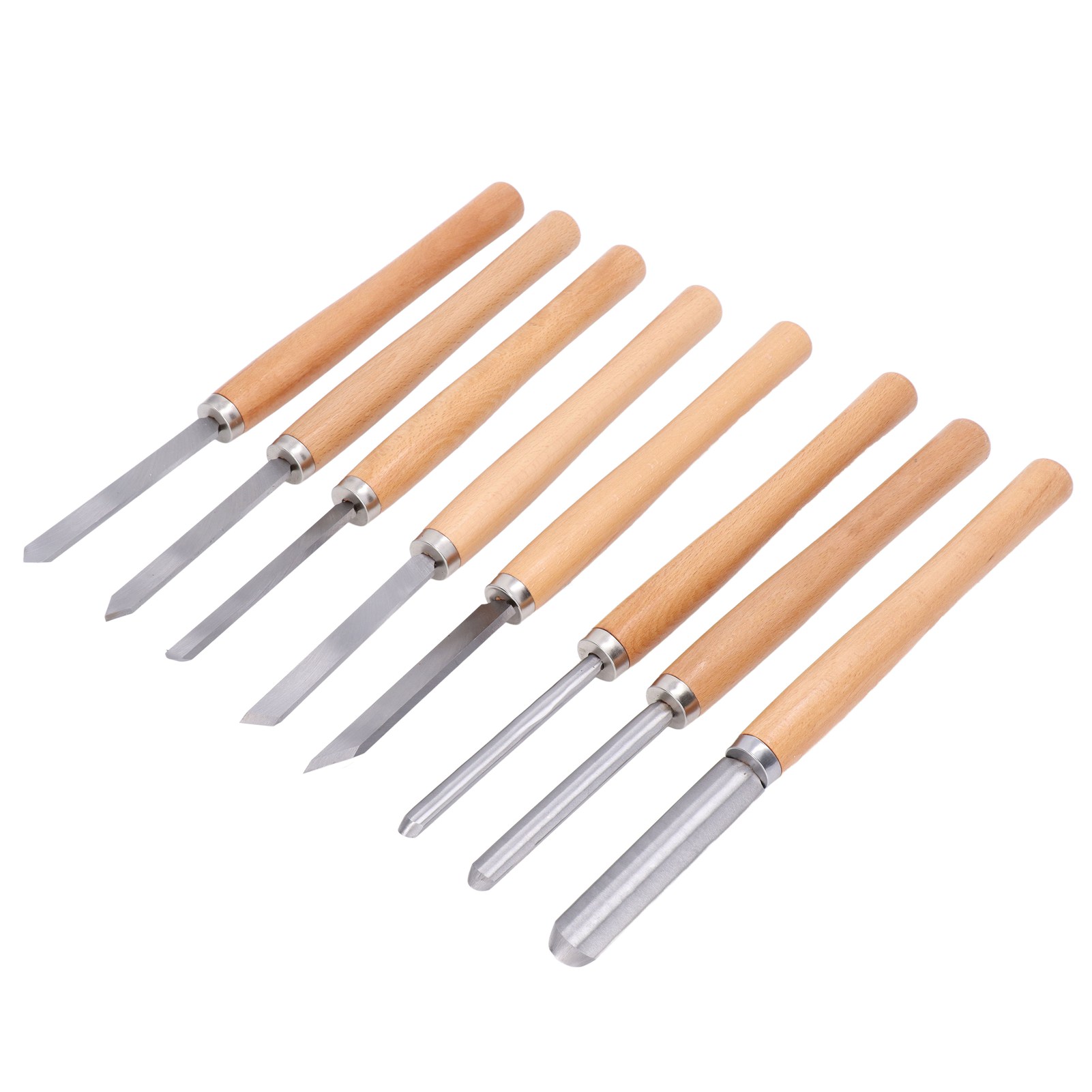 Set Mit 8 Drechselwerkzeugen, Köpfe Aus Manganstahl 65, Buchenholzgriffe, Professionelle Holzmeißel Mit Aufbewahrungskoffer