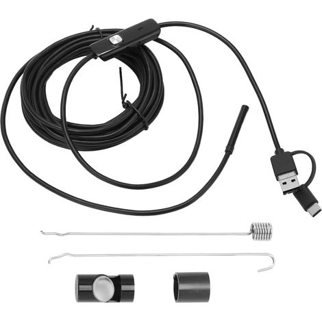 An100-5.5 Flexibles Kabel 5,5 Mm 3-in-1 Endoskop Für Android-smartphones, Kfz-rohrinspektion, 10 M