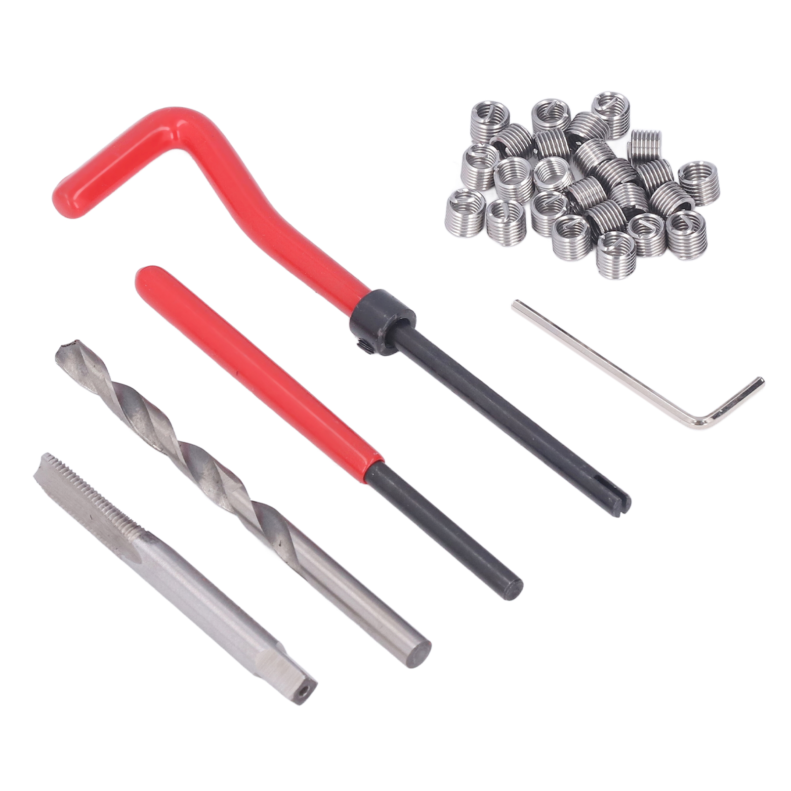 Edelstahl-gewindereparaturset, Spiralgewindeeinsätze, Metrischer Bohrer Und Gewindebohrer M6 M8 M10, Komplettes Set.