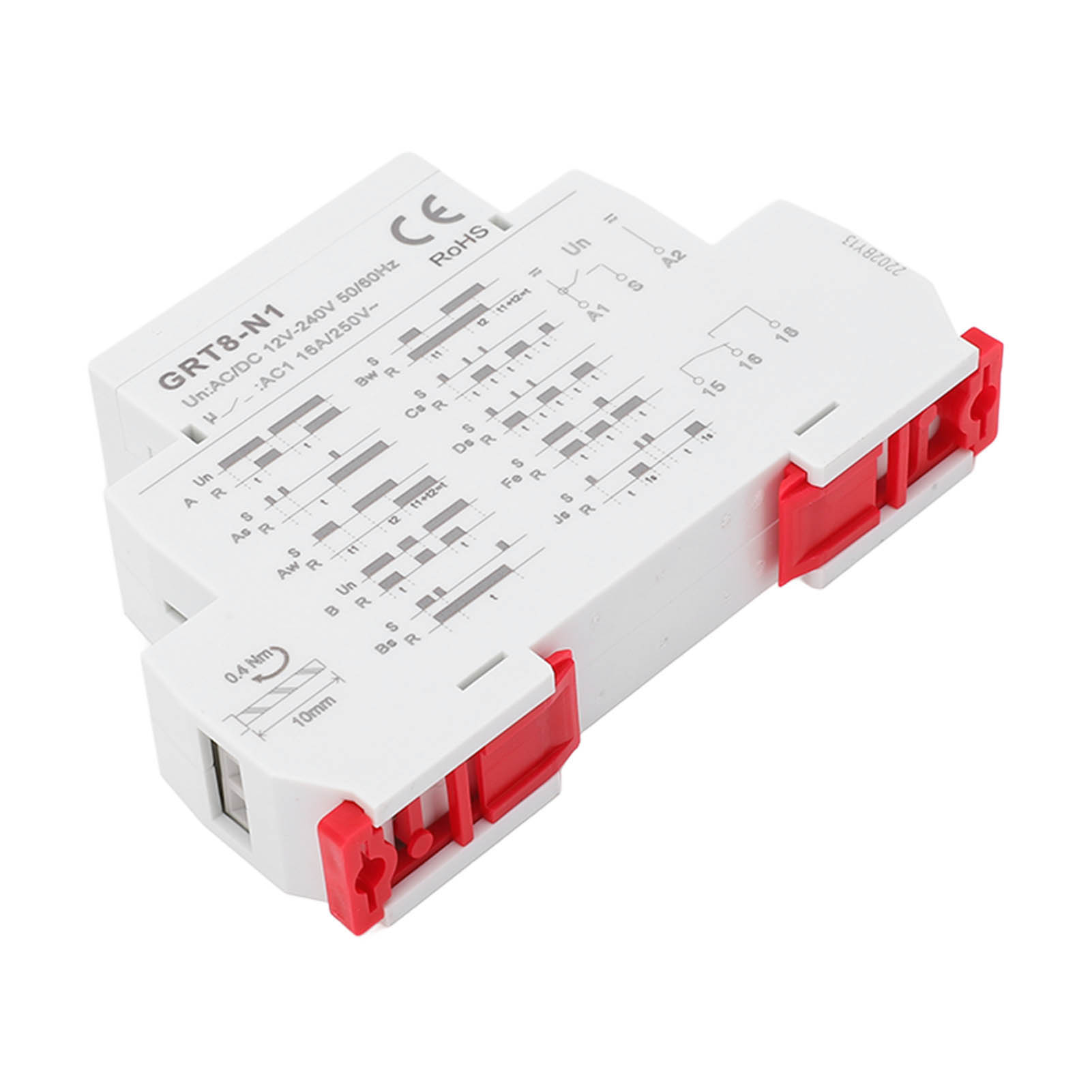 Multifunktionales Zeitverzögerungsrelais, 0,1 S Bis 10 Tage, Präzise Timer-einstellung Mit Kontrollleuchte, Ac/dc 12–240 V