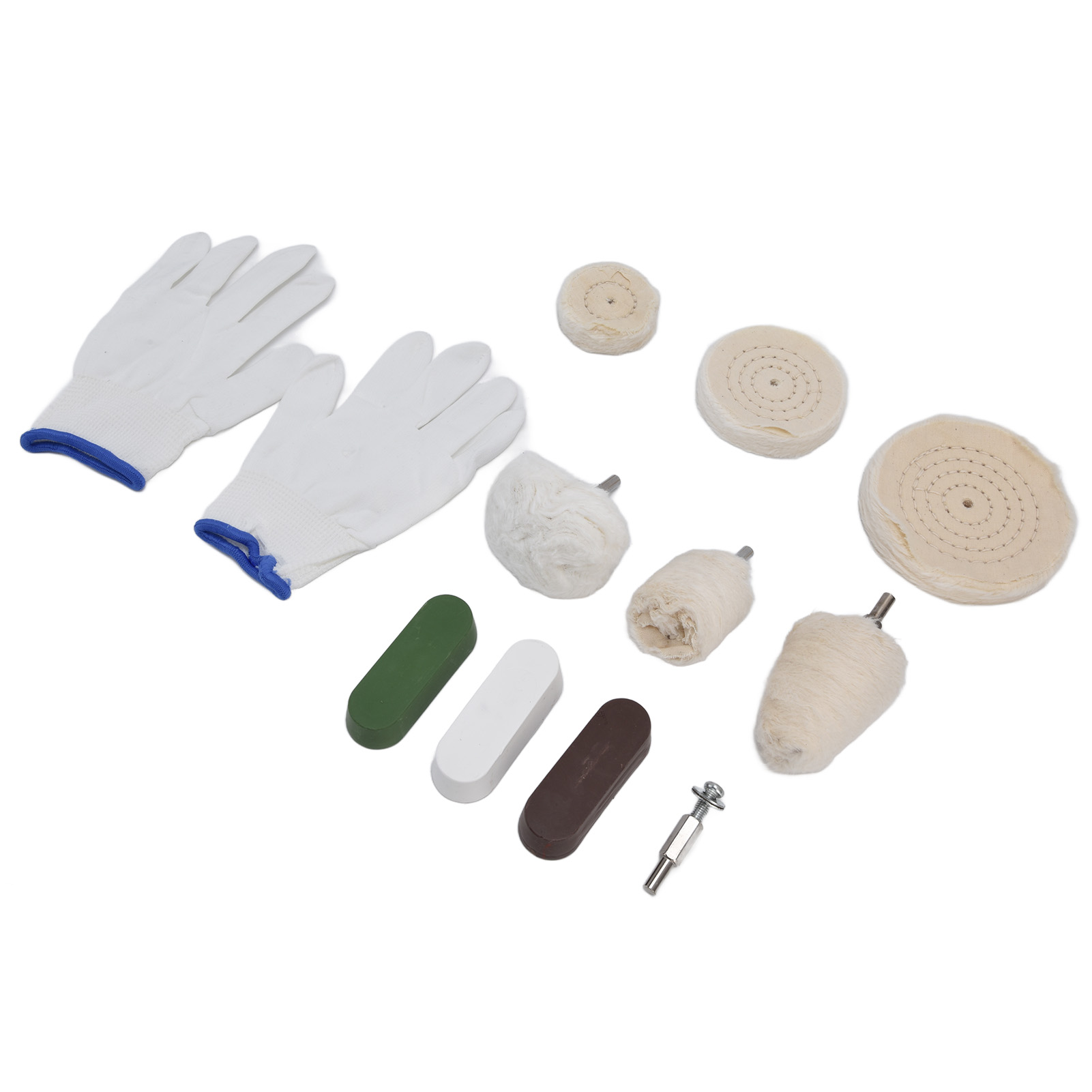 11 Polierpads, Polierscheiben-set Mit Filzstiel Für Kupfer Und Möbel, Schleif- Und Polierzubehör.