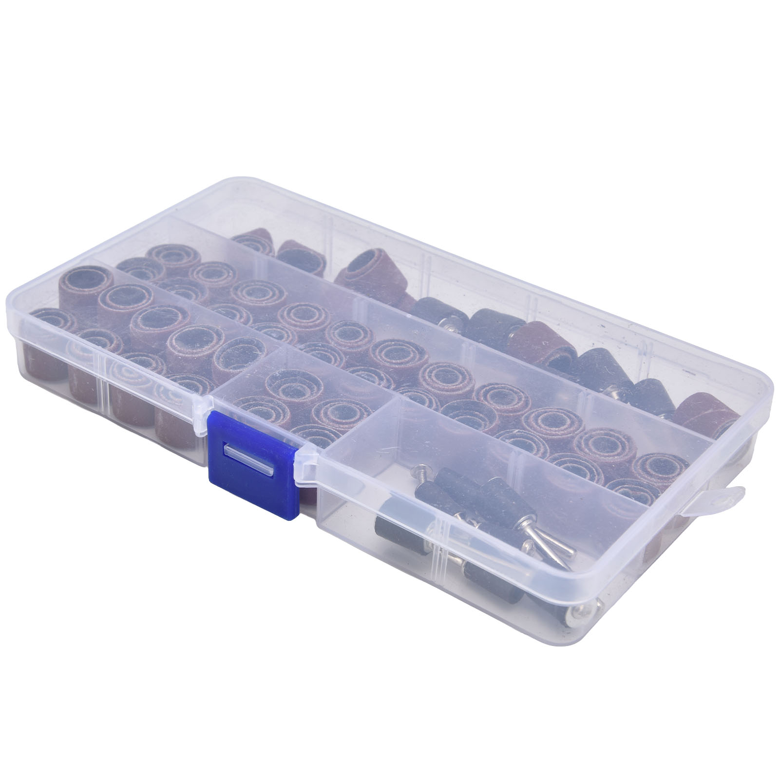 Set Mit 12 Schleifdornen Und 120 Schleifhülsen Für Rotationsschleifer, 132-teilig, Schleifaufsätze, Zubehör Für Rotationswerkzeuge, 6 Größen, Körnung 120, Für Holz Und Metall