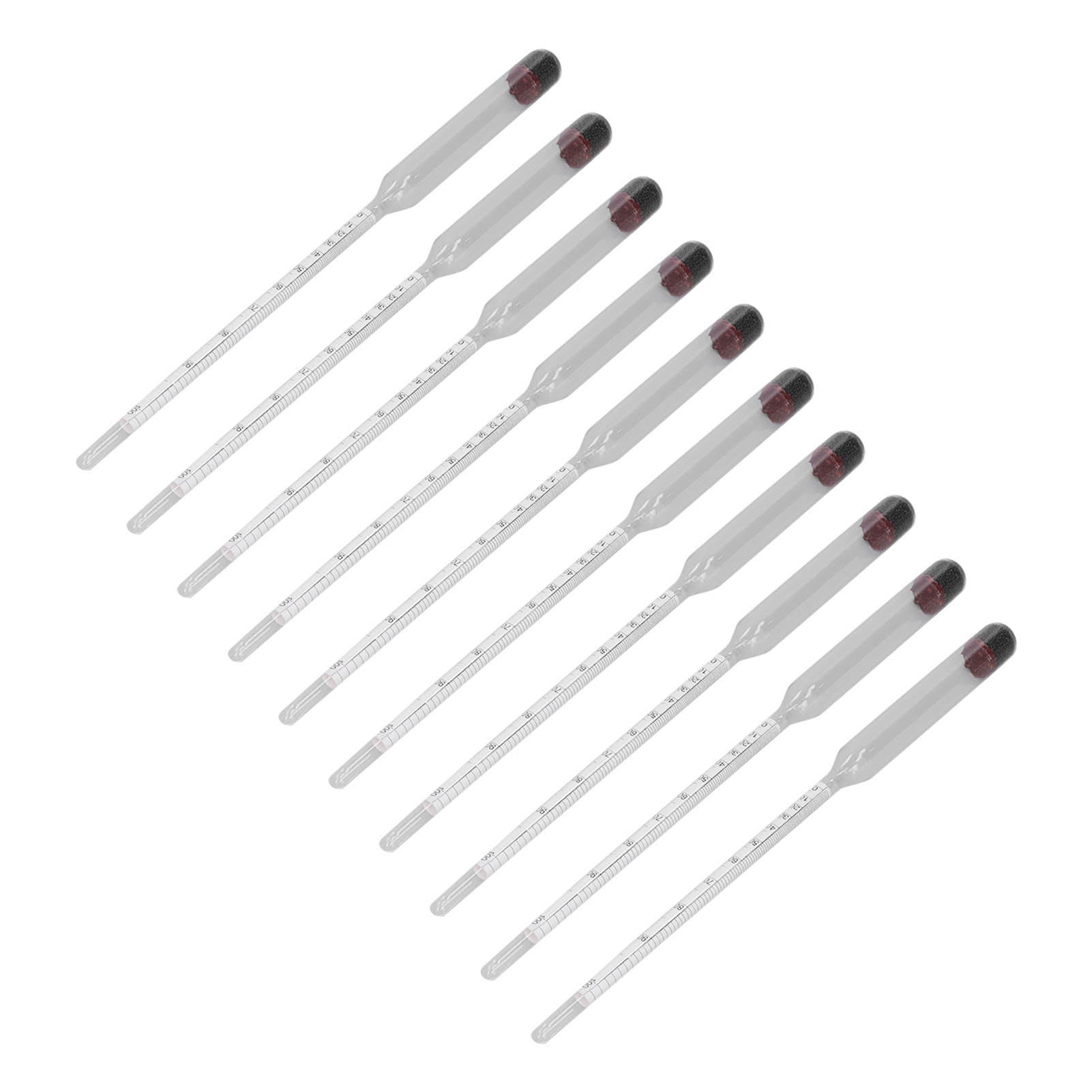 10 Glas-hydrometer Für Bier Und Wein, Dichtemessgerät 0-100, Heimbrau-messset, Kontrollwerkzeug