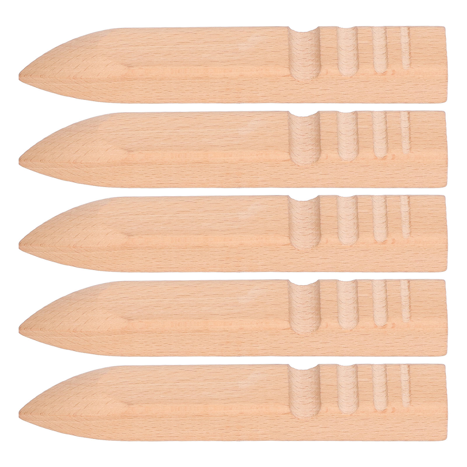 5-teiliges Lederpolier-set Aus Buchenholz Zum Glätten Von Kanten – Bastelset