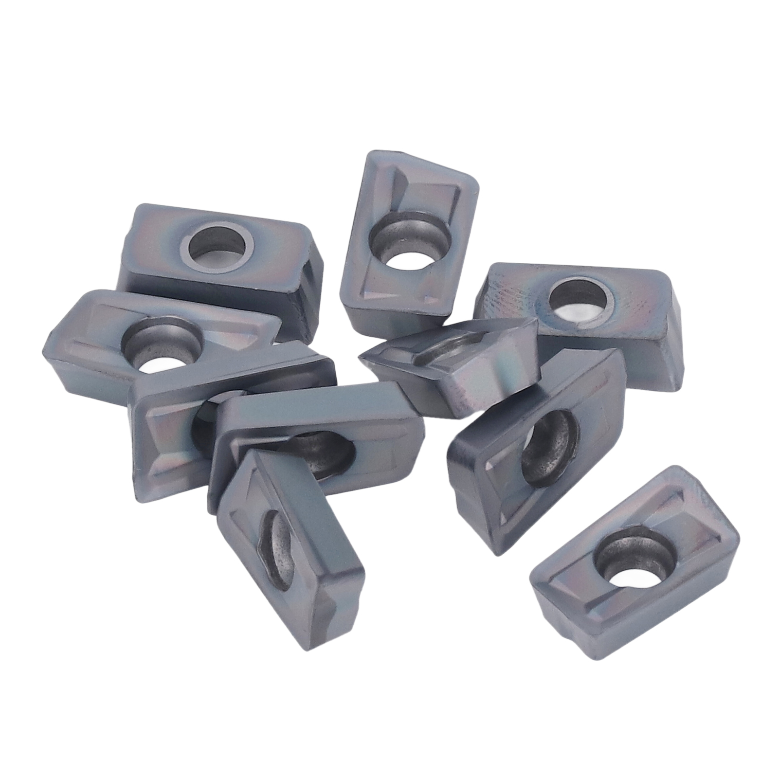 10 Tin-beschichtete Hartmetall-wendeschneidplatten, Verschleißfester Cnc-fräser, Hohe Schnittgeschwindigkeit, Schlichtdrehwerkzeug, 10er-packung
