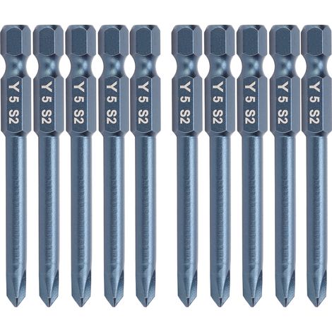 Set Mit 10 Magnetischen Y-schraubendreherbits Aus S2-stahl, Für Elektroschrauber, Zum Lösen Und Festschrauben, Handwerkzeuge, Eisenwaren