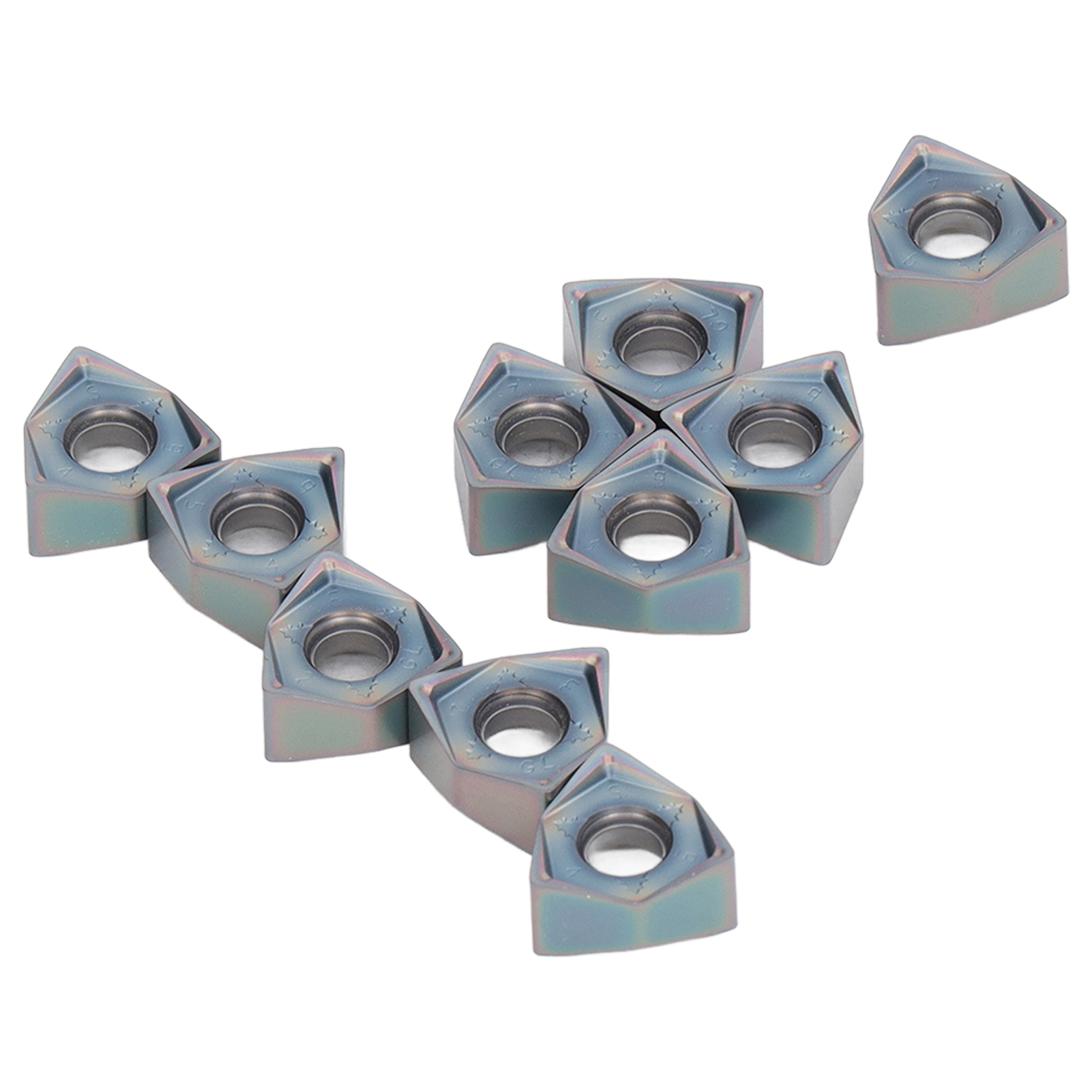 10 Hartmetall-wendeschneidplatten Wneu080608 Gl, Titannitrid-beschichtung, Lange Standzeit, Hohe Schnittgeschwindigkeit, Schlichtschneidplatten Für Cnc-drehmaschinen, 10er-packung