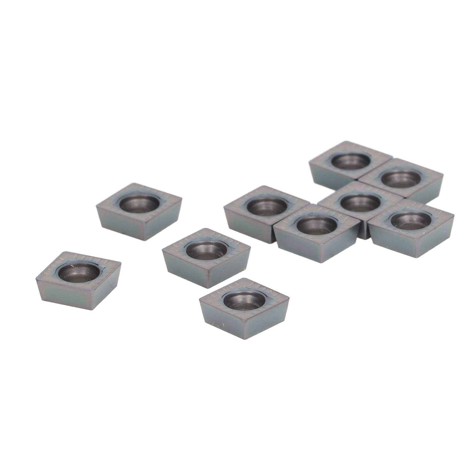 10 Dünne, Mehrfarbige Hartmetall-dreheinsätze, Mehrlagig Beschichtete Cnc-schneidplatten, Drehwerkzeuge