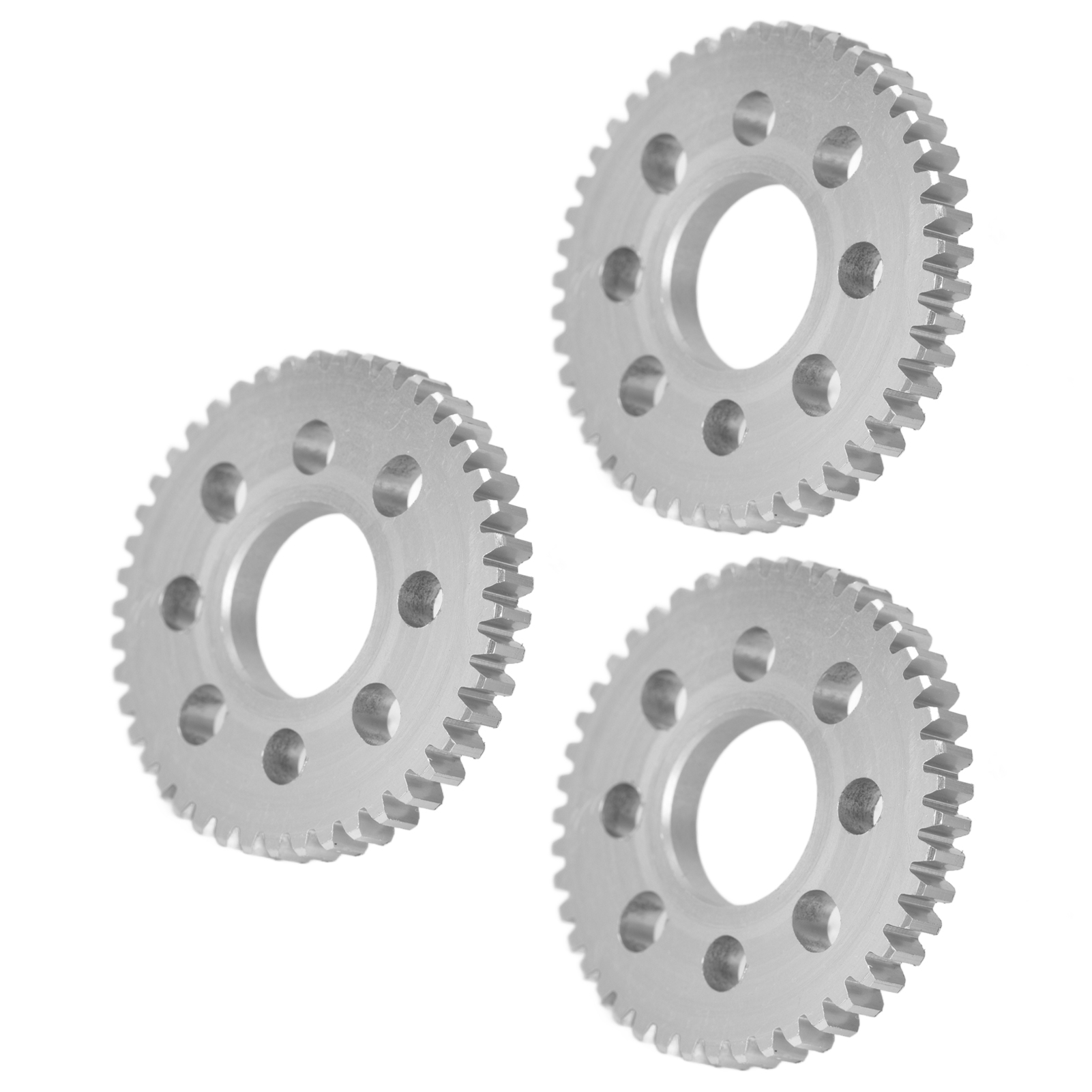 Satz Aus 3 Aluminium-stirnrädern, 8 Löcher, 4 Mm Dicke, 14 Mm Bohrung, Modul 0,8, Kit 4312-0414-0045