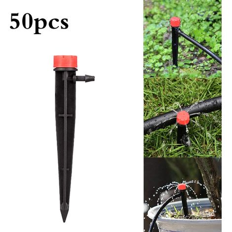 Packung Mit 50 Verstellbaren 13-cm-tropfern Für Die Tropfbewässerung, 360-grad-wasserfluss, Tropfbewässerungssystem