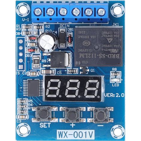 12v Digitales Spannungserkennungsmodul Mit Verzögerungsrelais, Mehreren Betriebsmodi, Spannungssensor Und Digitalem Timermodul