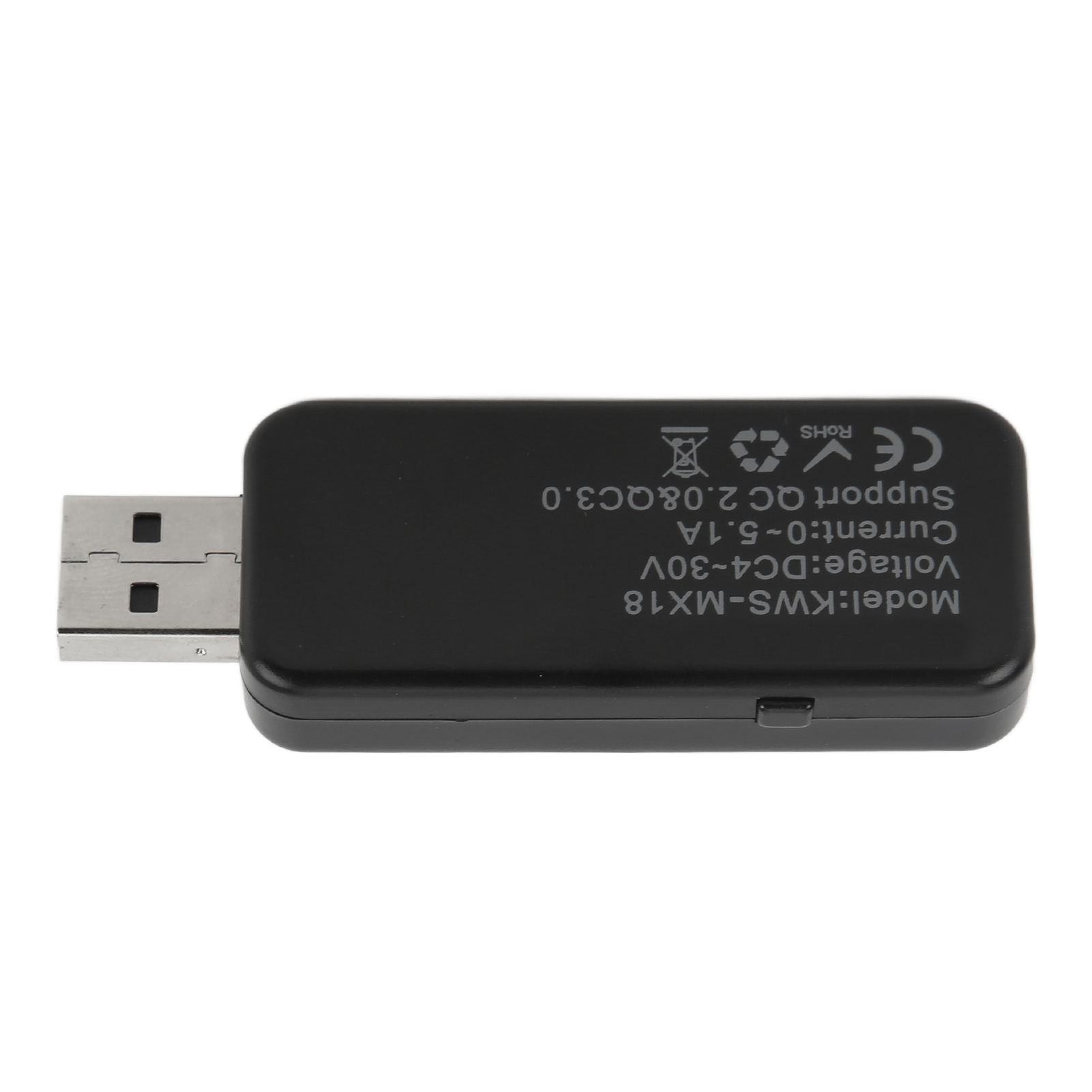 Schwarzer Usb-leistungsanalysator, Direkte Messung, Einfache Ablesbarkeit, Speicherfunktion Mit Automatischer Abschaltung, Übersichtliches Display.