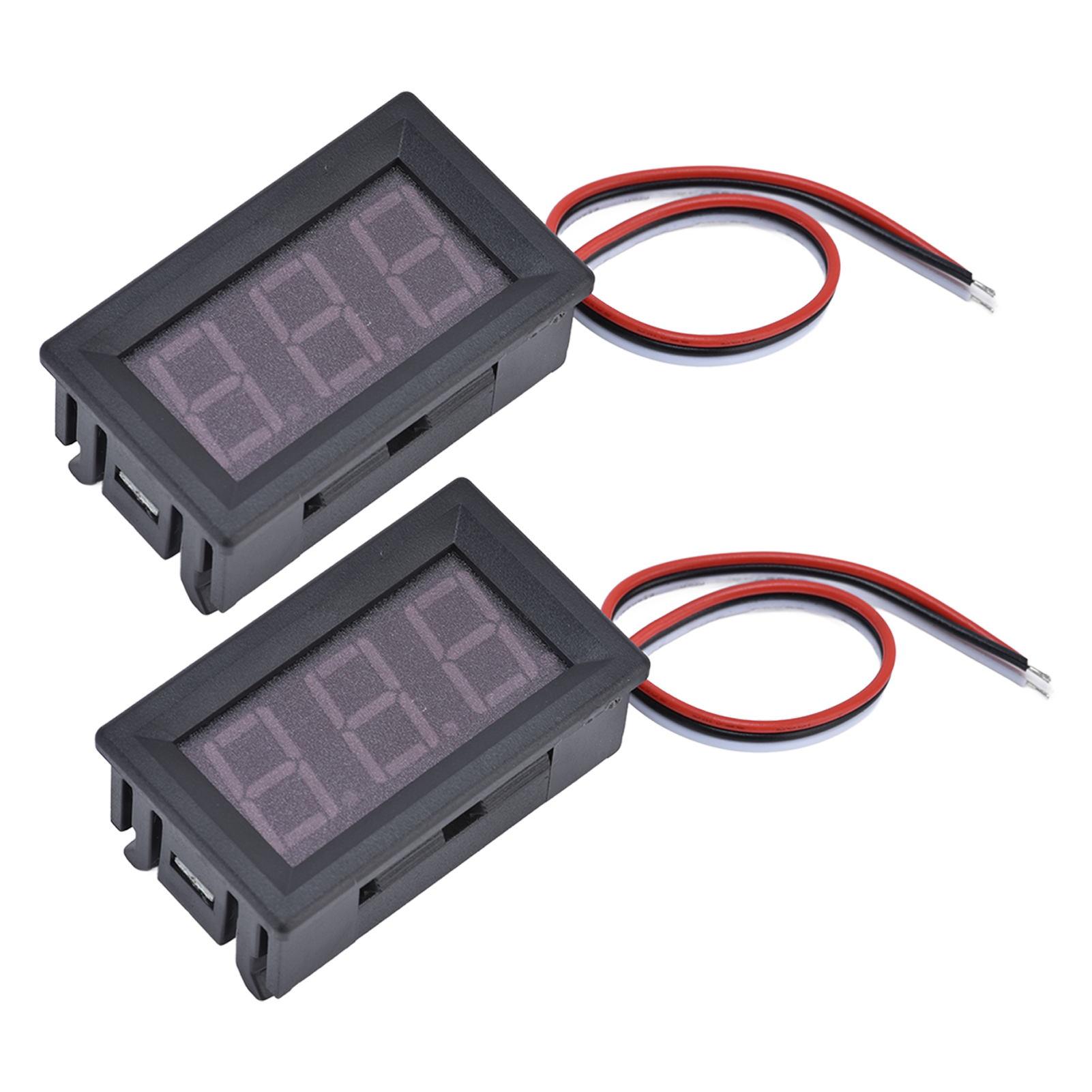 Digitales 3-leiter-gleichstromvoltmeter Mit 0,56-zoll-led (rot), Externem Anzeigemodul (0–99,9 V), 2er-packung