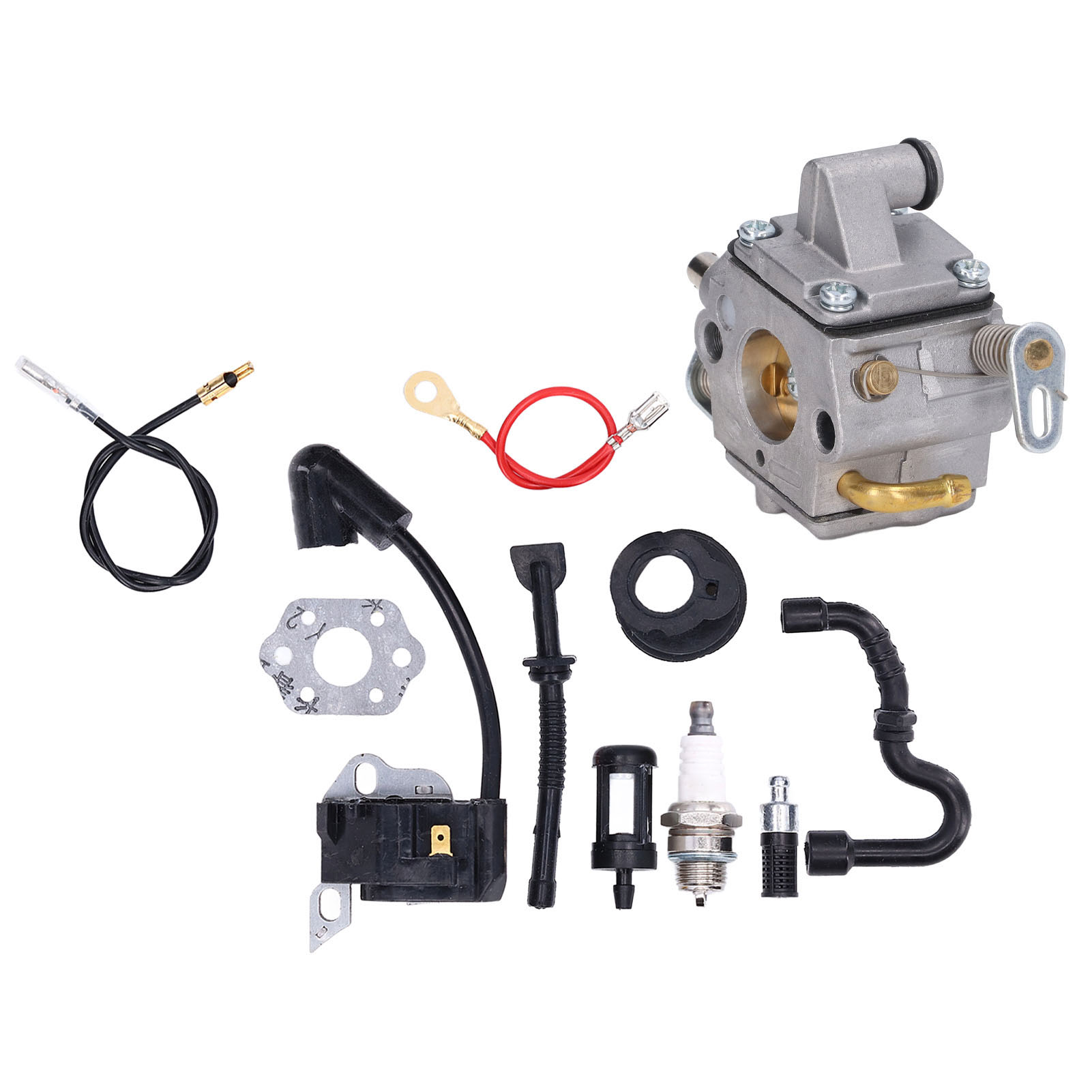 Vergaserdichtungssatz, Zündkerze, Luftfilter, Kraftstofffilter, Ersatzteile Kompatibel Mit C1qs57a Und C1qs57b 43cc Rasenmähermotoren