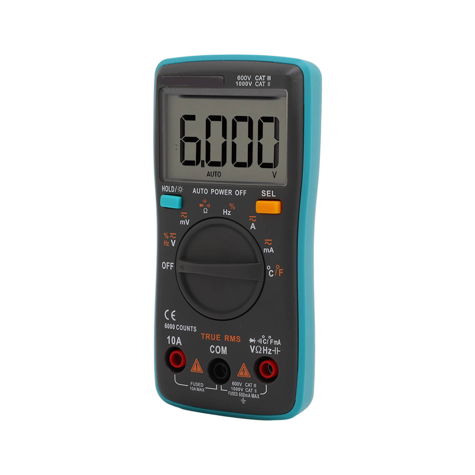 Zt102 6000 Digitalmultimeter, Automatische Bereichswahl, Tragbares Spannungs- Und Strommessgerät, Professionelles Elektrisches Messgerät