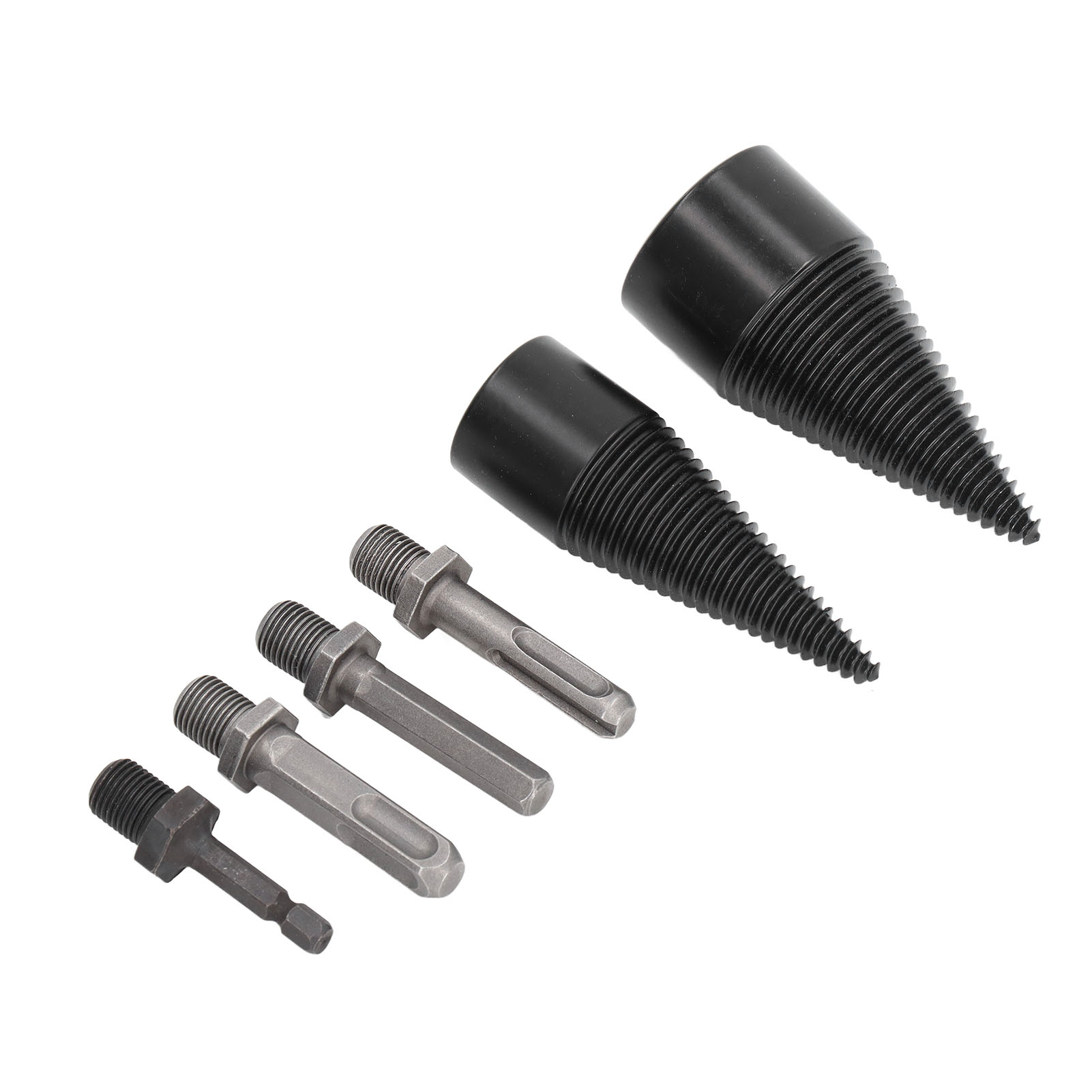 6-teiliges Holzbohrer-set (32 Mm Und 42 Mm), Robuster, Abnehmbarer Spaltkegel Mit 4 Griffen, Für Camping Und Forstwirtschaft