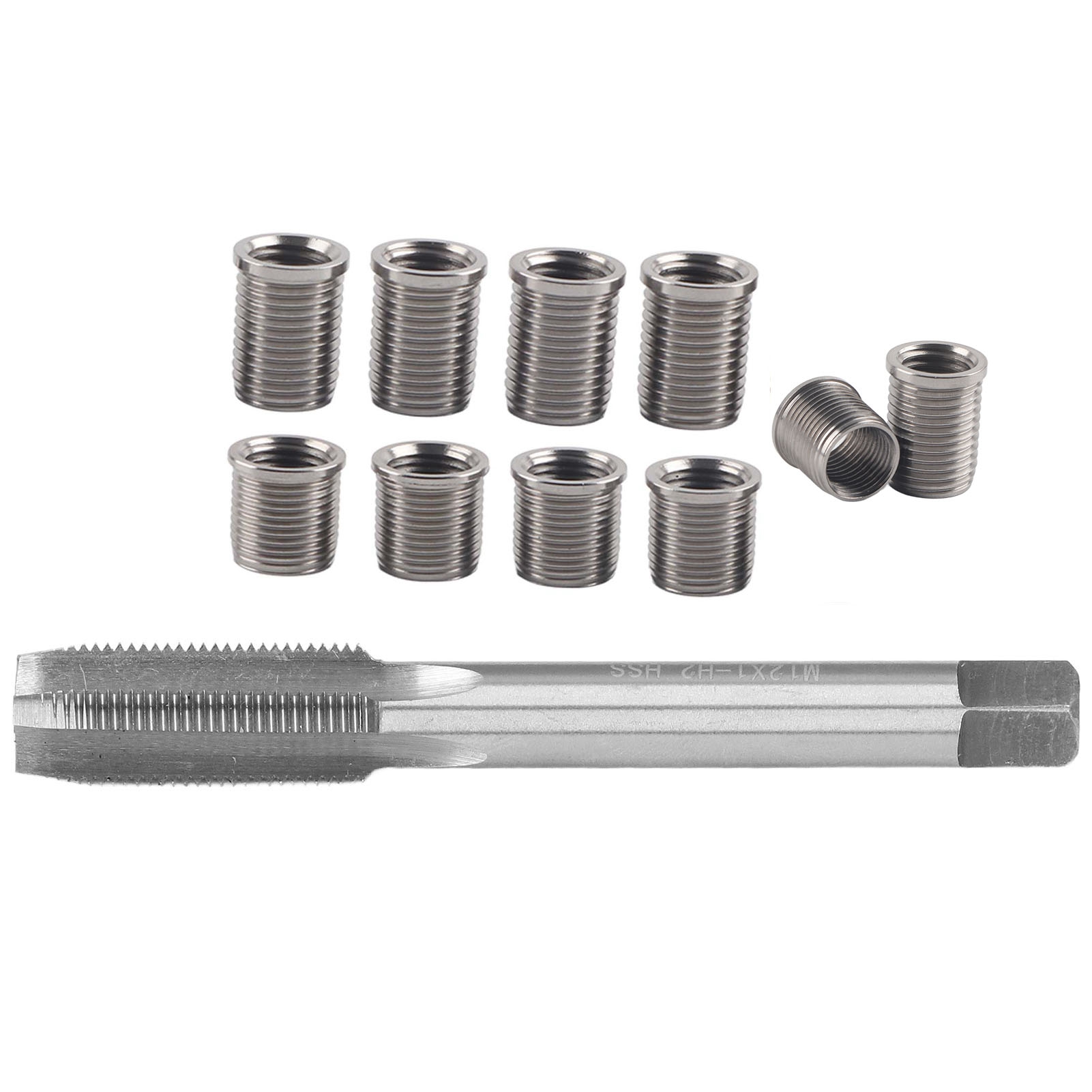 Zündkerzengewinde-reparatursatz M10x1,0 Schraube + M12x1,0 Gewindebohrer, Kfz-werkzeugzubehör, Hardware