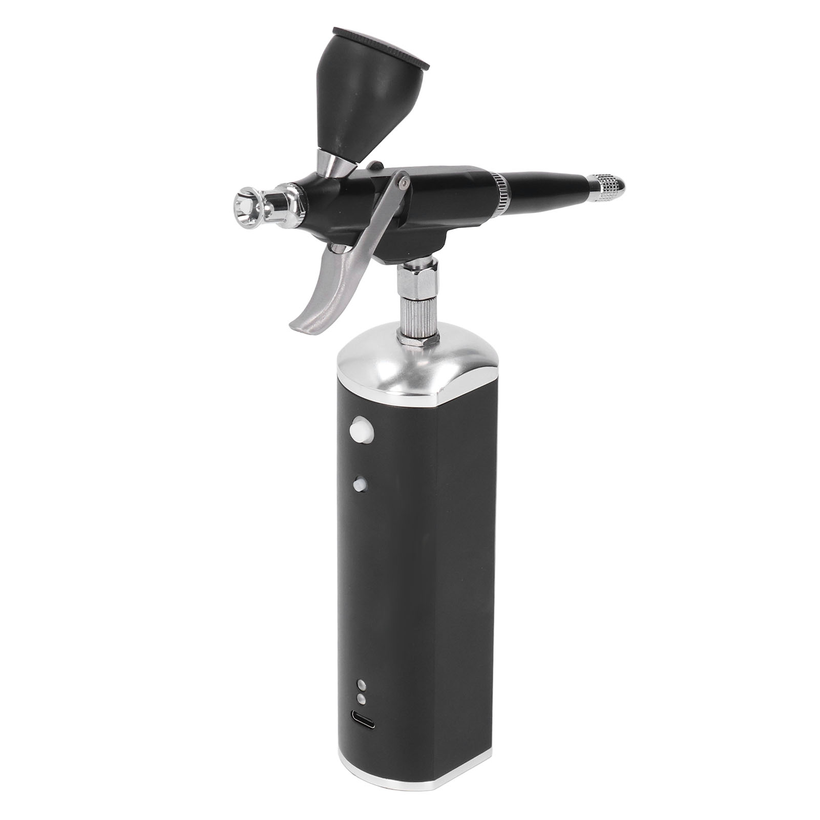 Tragbares, Wiederaufladbares Airbrush-set (30 Psi) In Schwarz Mit Kompressor, Messbecher, Düse Und Schutzkappe Für Make-up