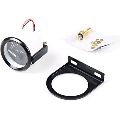 Universelles 12v 52mm/2in Aluminium-öltemperaturmessgerät 50-150°c Mit Sensor