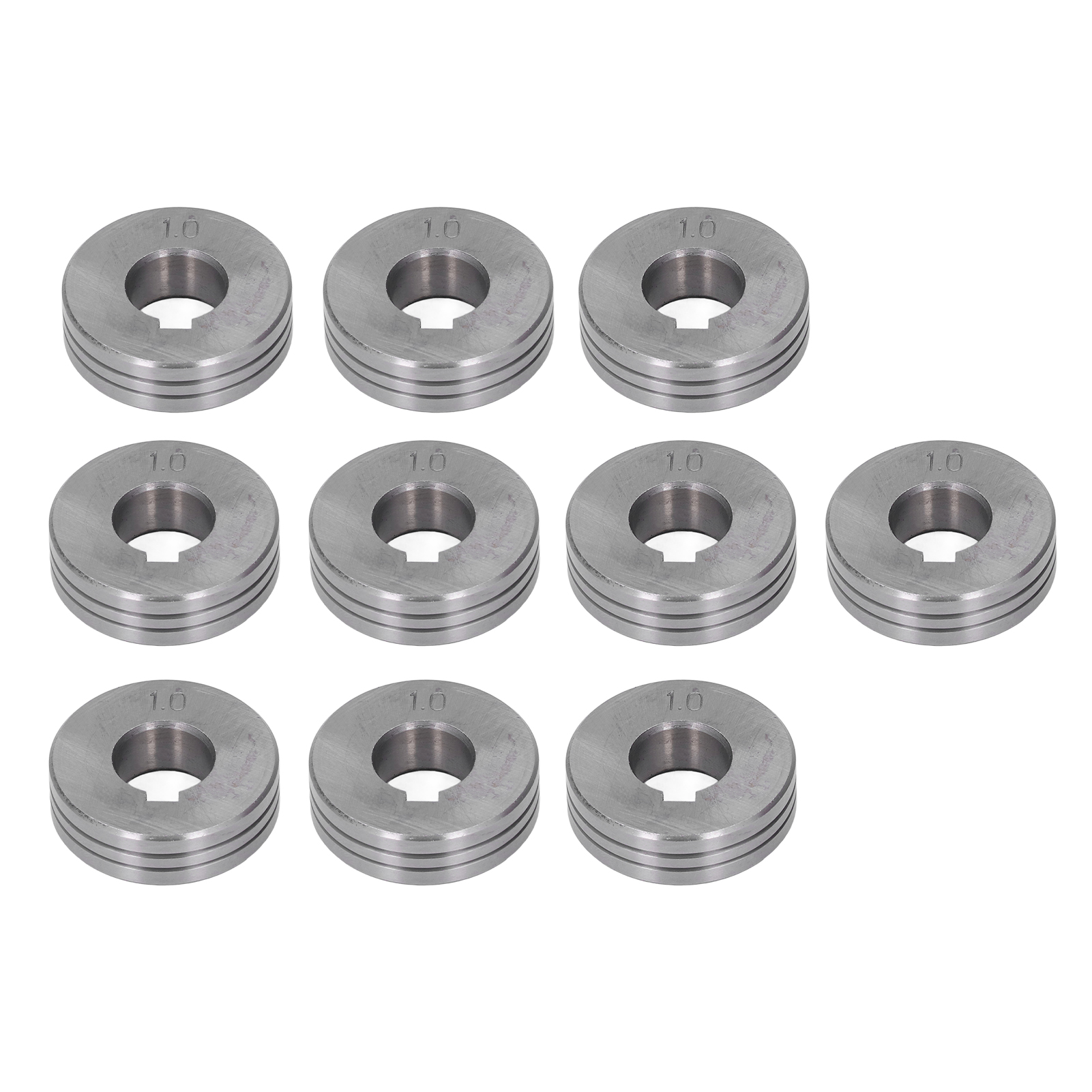 10 Drahtführungsrollen Aus Stahl Für Mig-schweißdrahtvorschubgeräte, 0,8–1,0 Mm Vorschubrollen, Gerillt, 10er-set