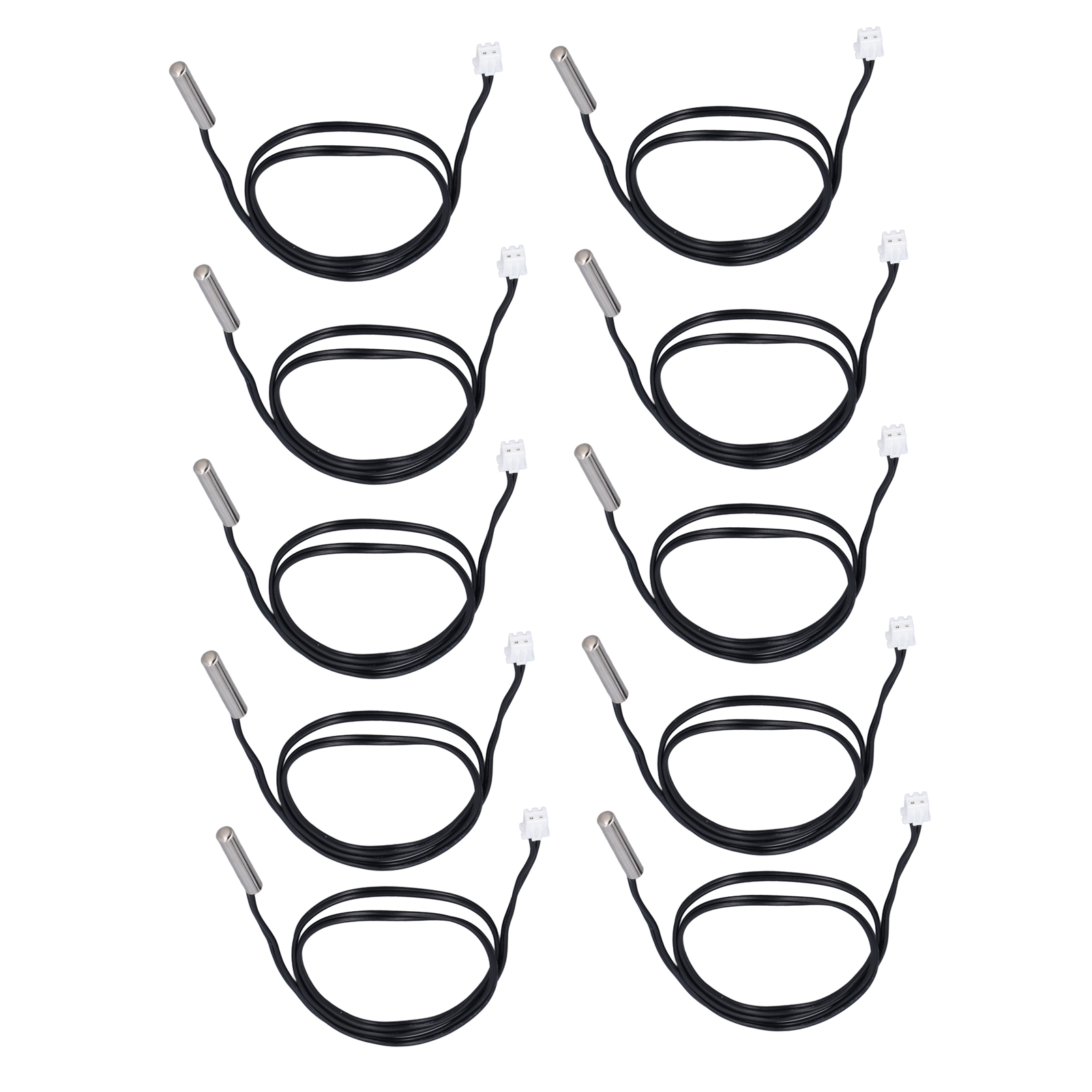 10-teiliger Ntc-temperaturfühler, 5x25mm Zylindrischer Kopfthermistor, 500mm 10k Sensor B3435