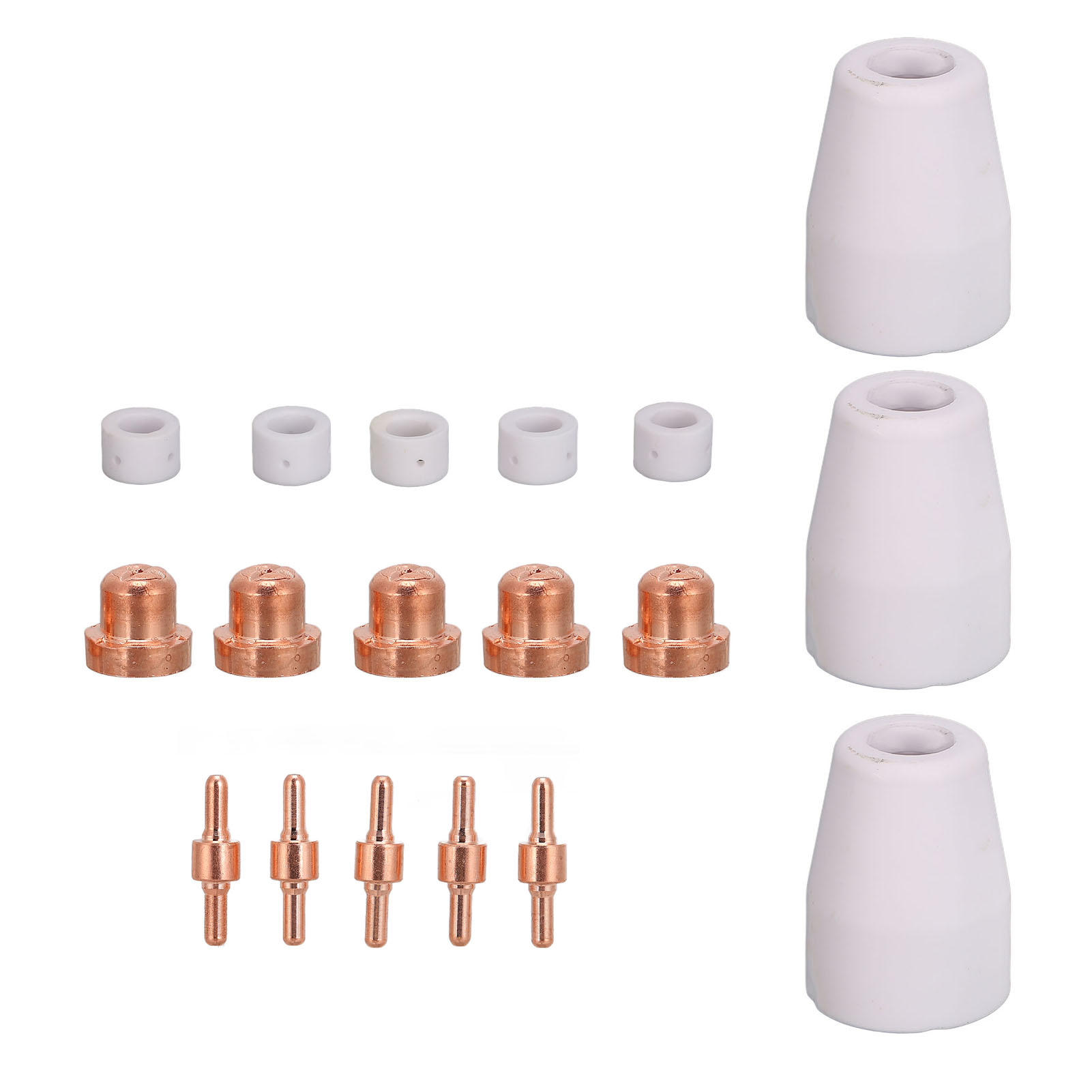 Set Mit 18 Leichten Verbrauchsmaterialien Für Cut-40, Cut-50, Lgk-40 Plasmabrenner – Tragbare Ersatzteile Für Plasmaschneider, Elektrodensatz Und Düsen.