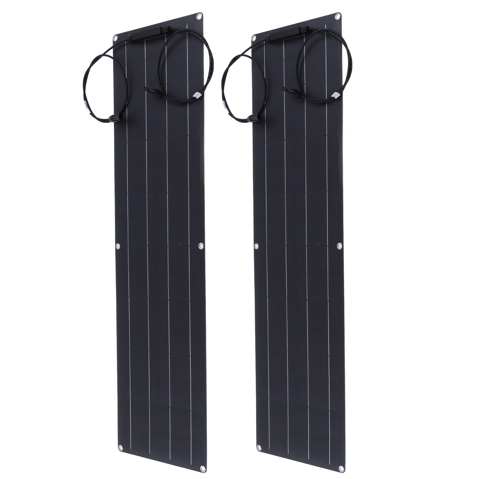 100-w-flexibles Monokristallines Pet-solarpanel Mit Kabel, Leichte Photovoltaikanlage Für Kraftwerke, Schwarz, 12-v-set